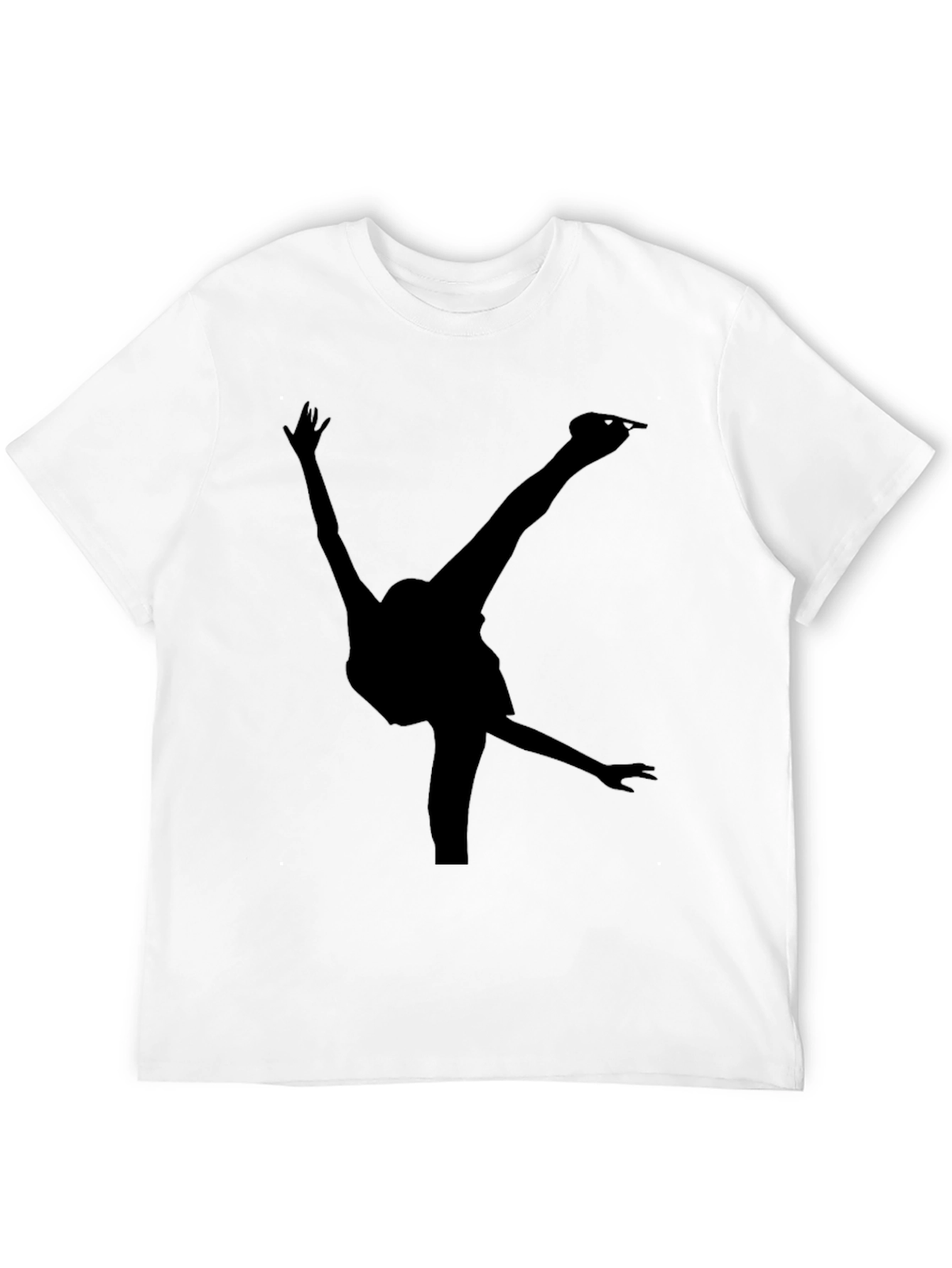 Figure Skating Silhouette Black T-Shirt