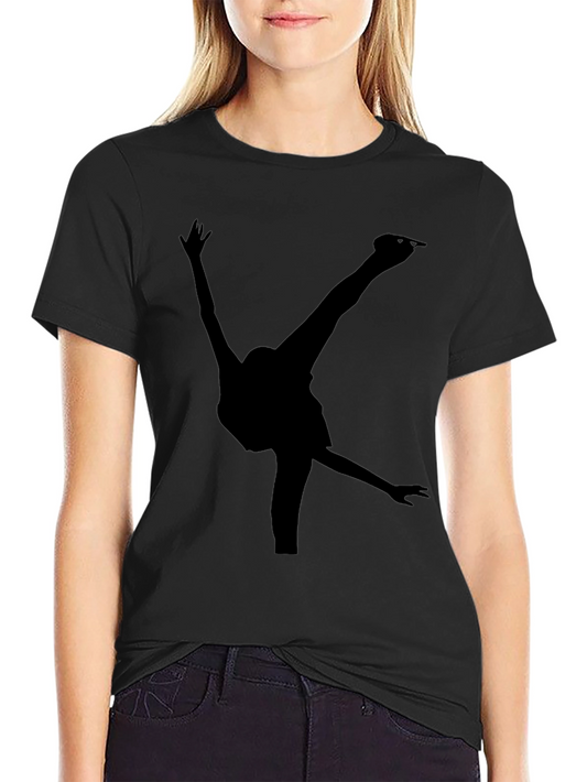 Figure Skating Silhouette Black T-Shirt