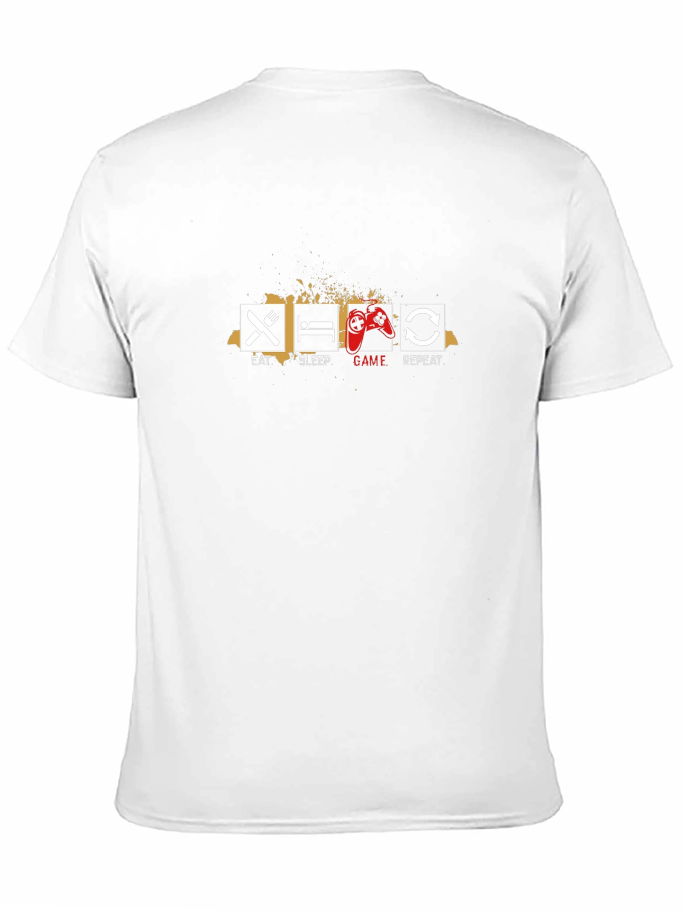 Eat Sleep Game Repeat Black T-Shirt