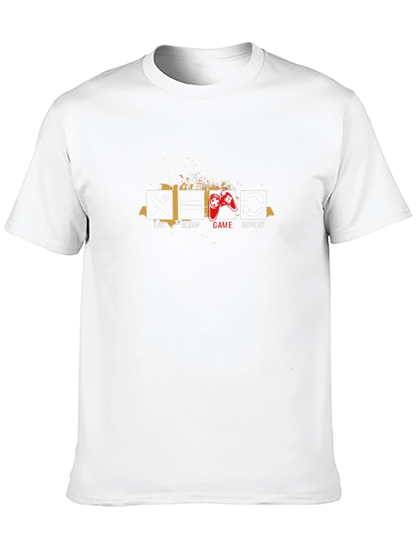Eat Sleep Game Repeat Black T-Shirt