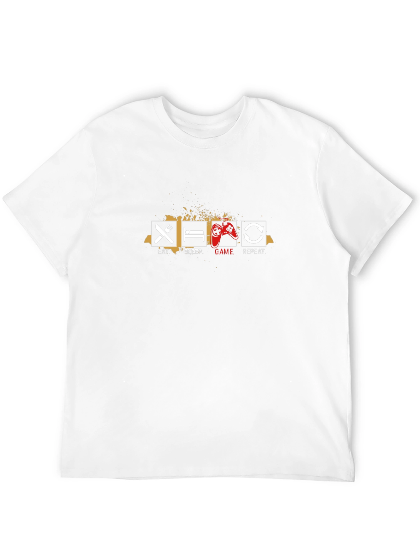 Eat Sleep Game Repeat Black T-Shirt