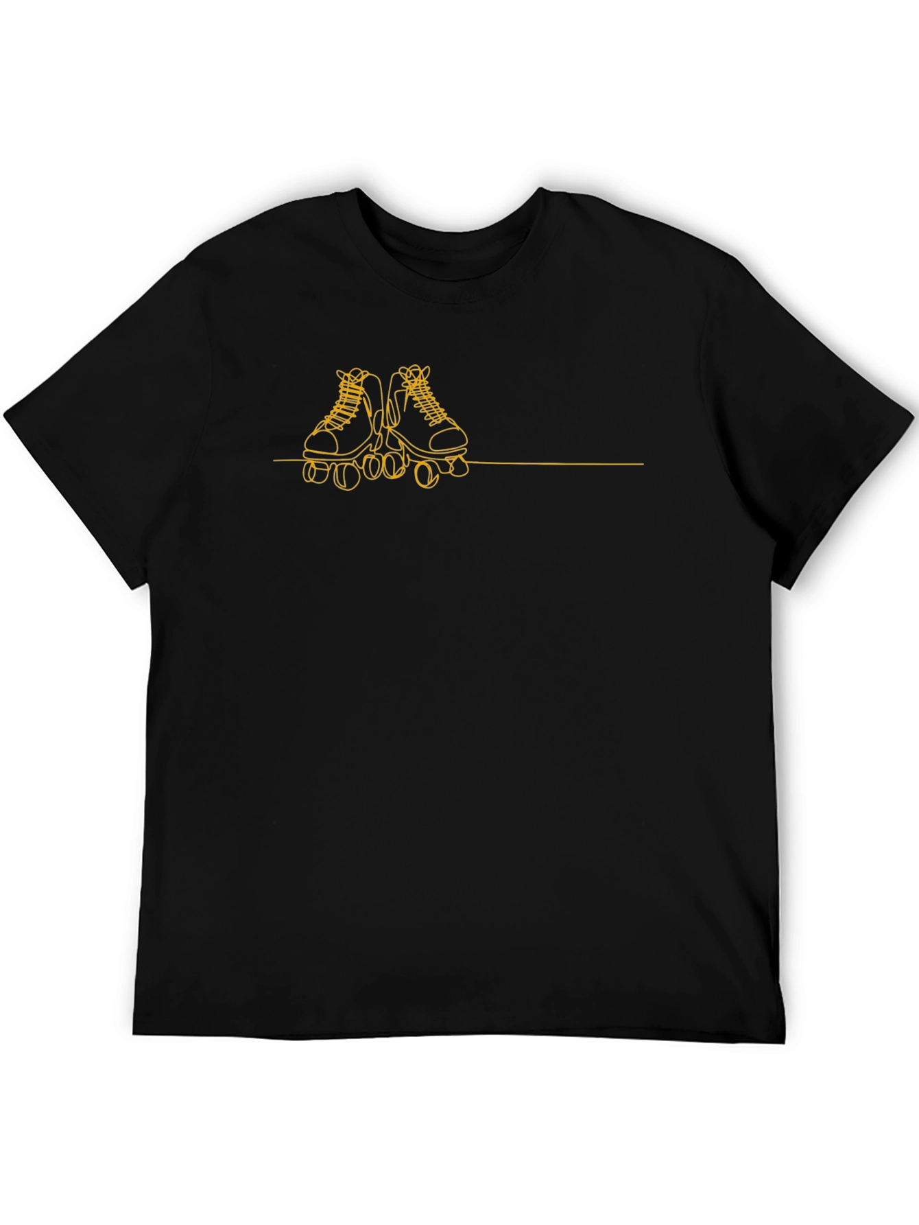 Roller Skate Graphic Tee - Black Cotton T-Shirt