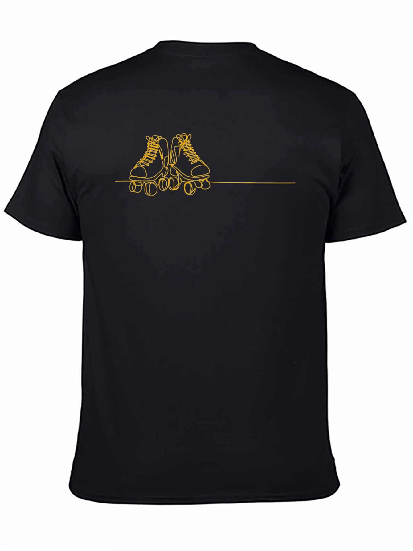 Roller Skate Graphic Tee - Black Cotton T-Shirt