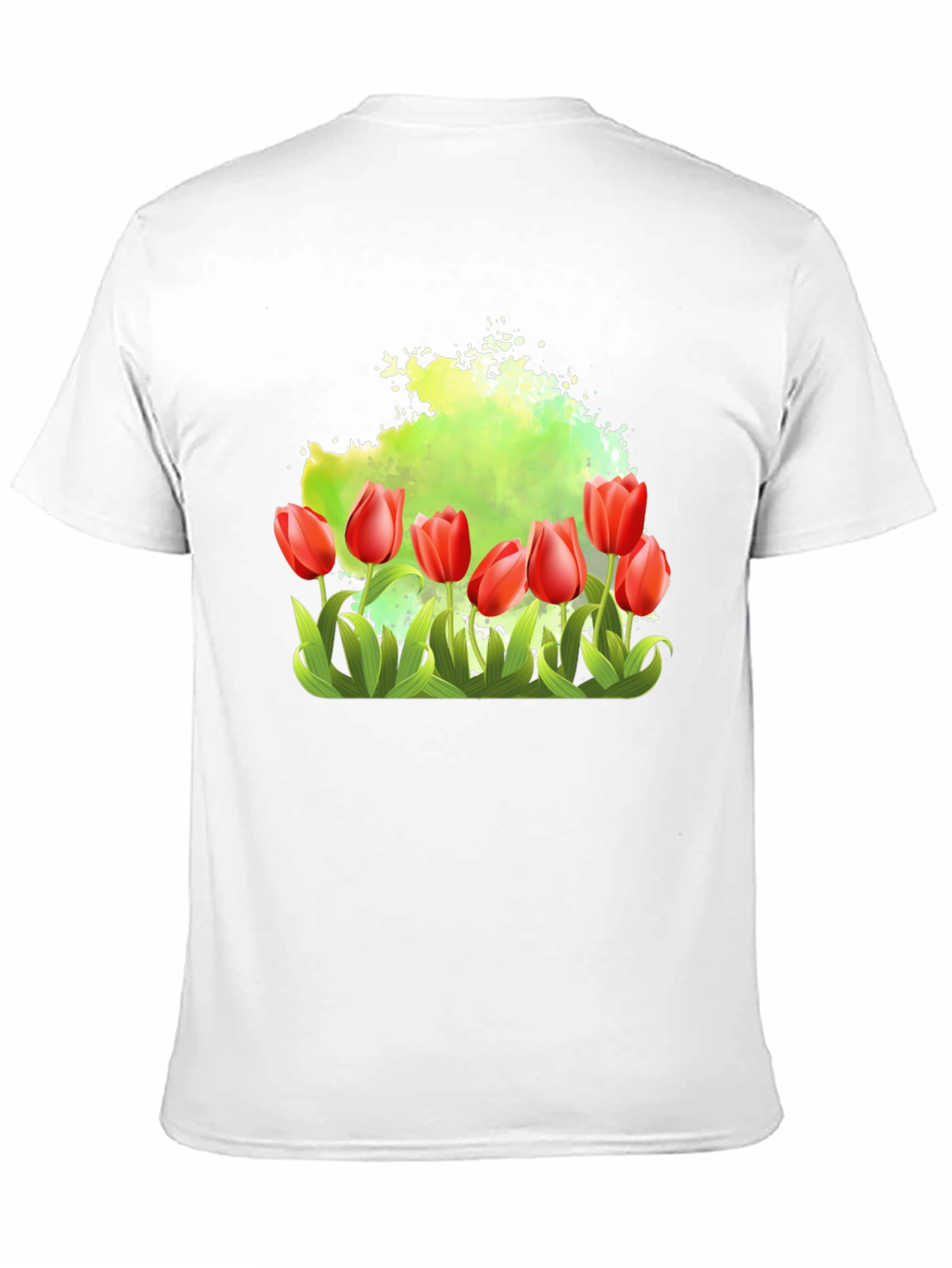 Tulip Garden Graphic Tee - Mens Black T-Shirt