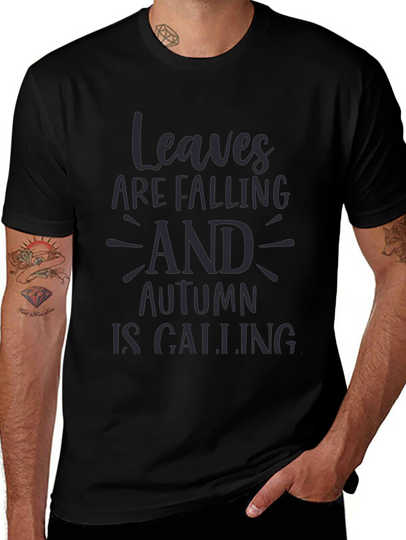 Autumn Calling Graphic Tee - Black