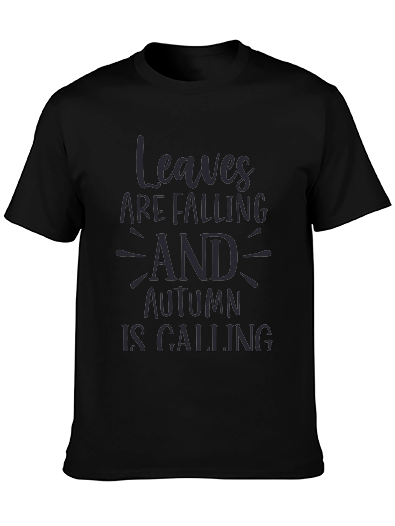 Autumn Calling Graphic Tee - Black