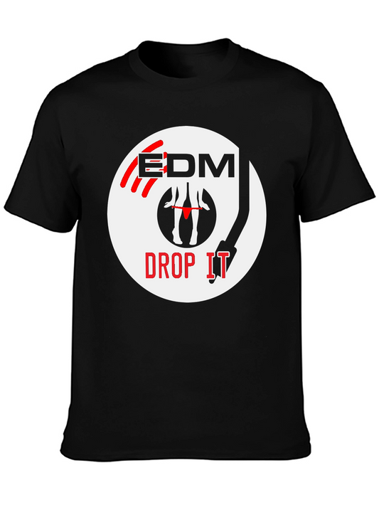 EDM Drop It T-Shirt - Turntable Graphic Tee
