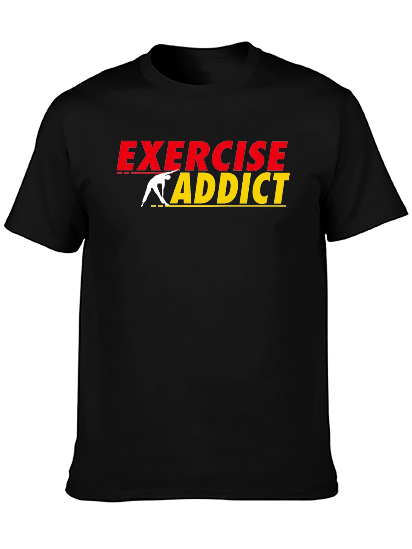 Exercise Addict Graphic Tee - Black