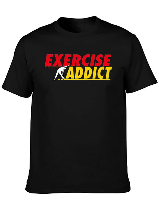 Exercise Addict Graphic Tee - Black