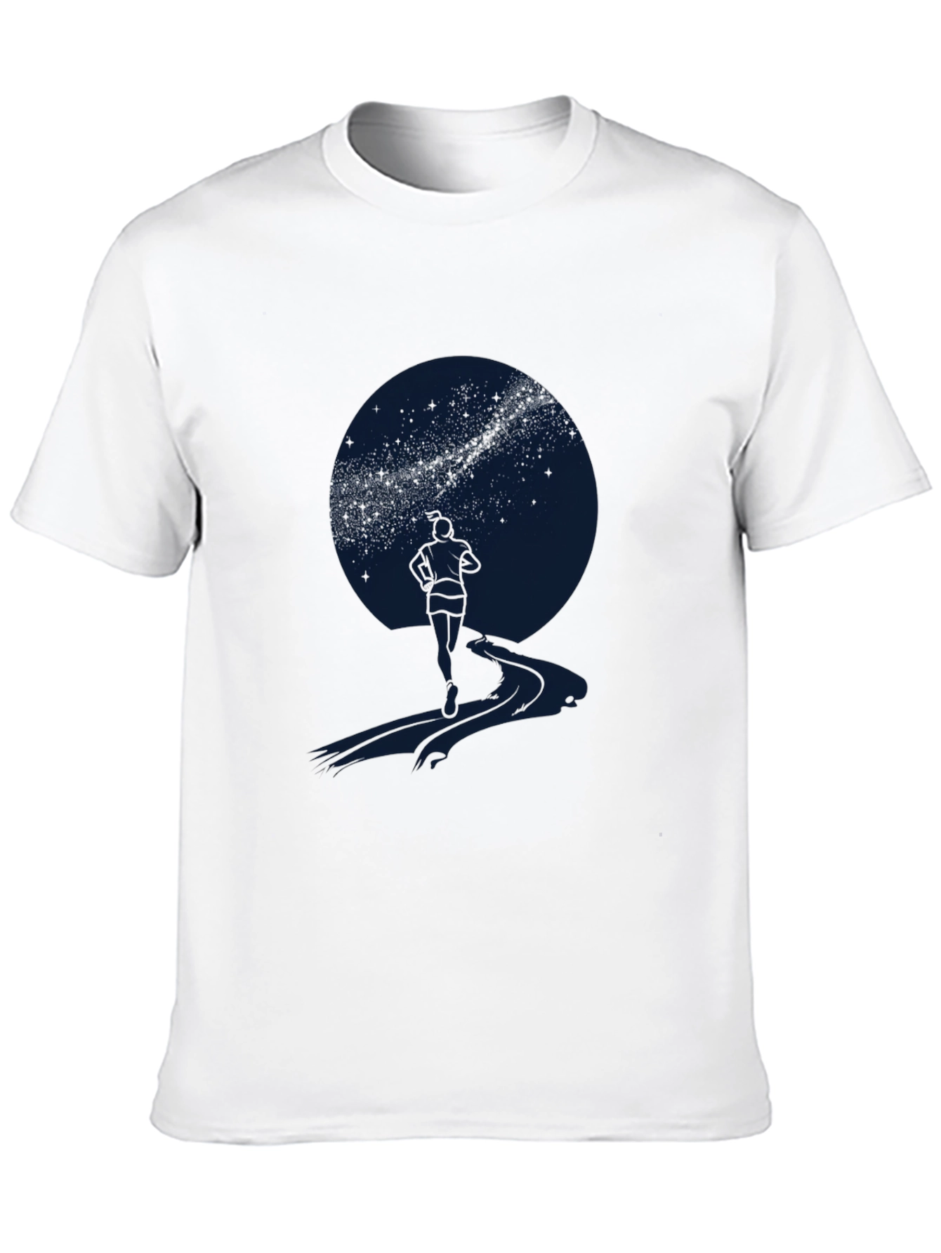 Starry Night Graphic Tee - Mens Casual Black T-Shirt