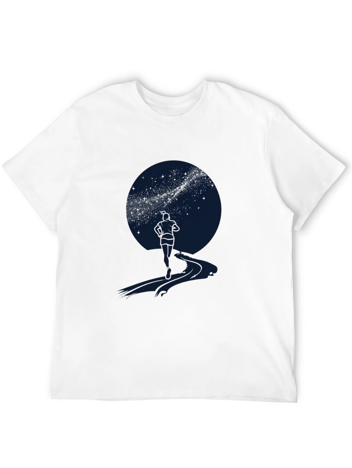 Starry Night Graphic Tee - Mens Casual Black T-Shirt