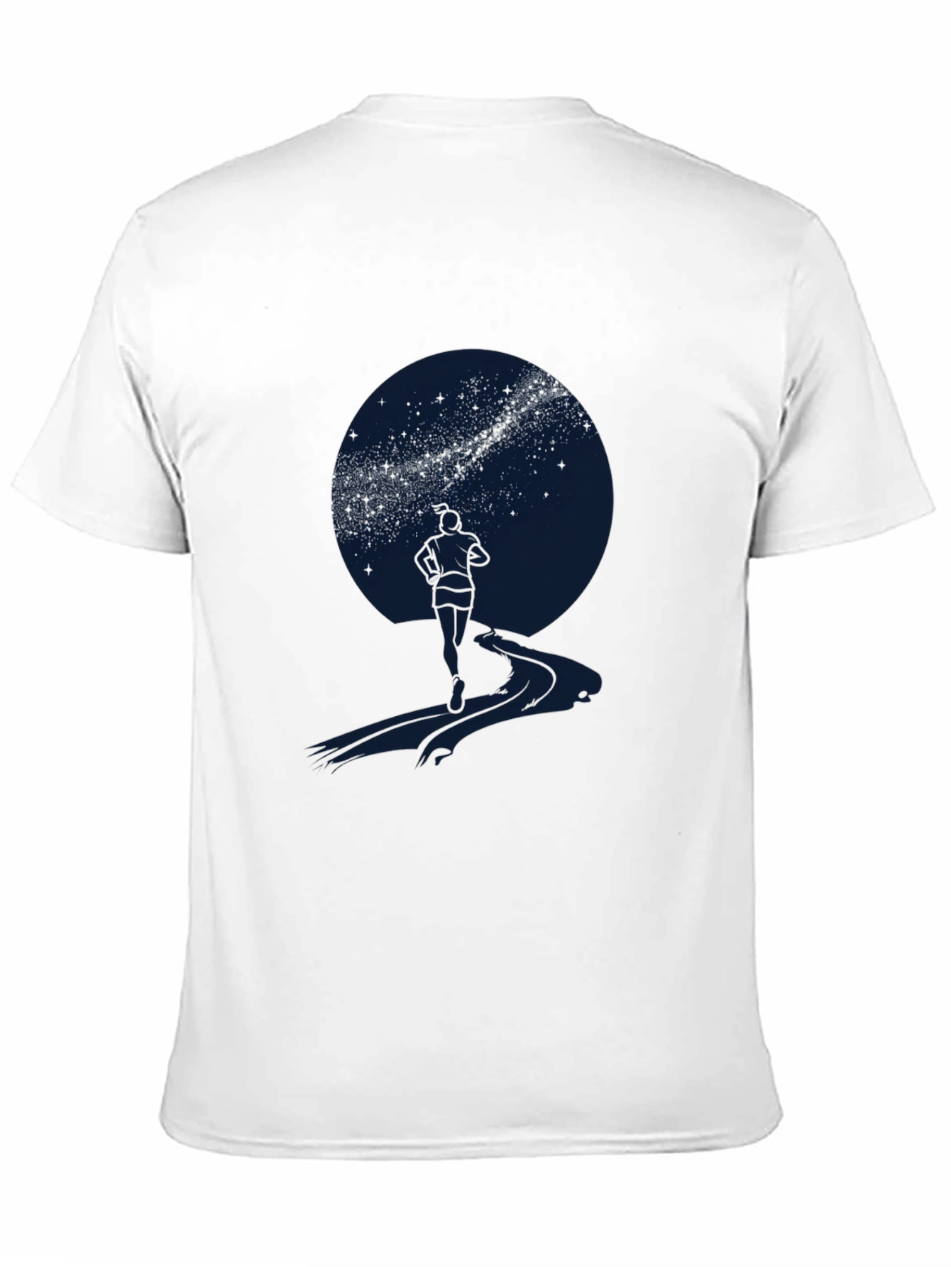 Starry Night Graphic Tee - Mens Casual Black T-Shirt