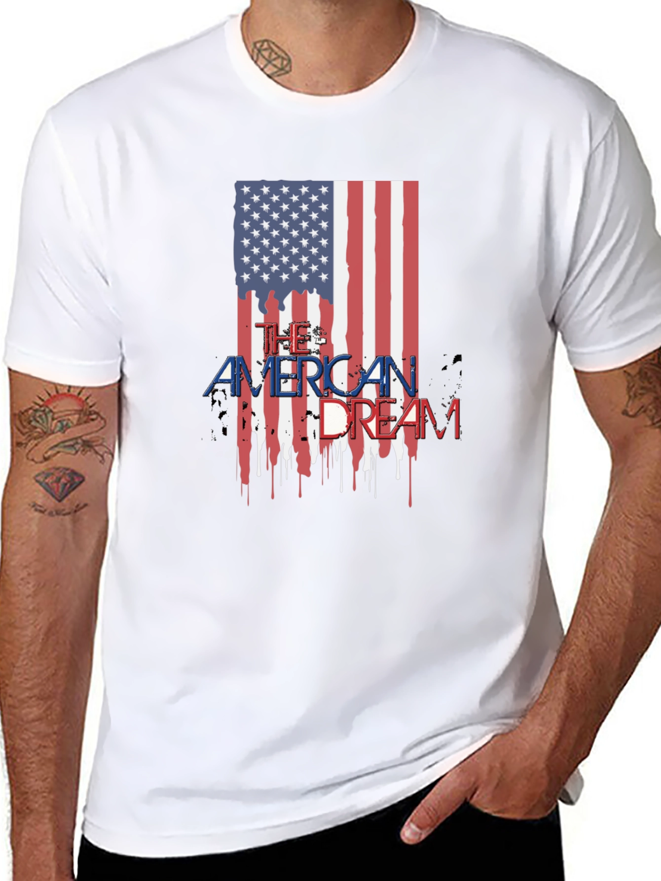 American Dream USA Flag Graphic T-Shirt