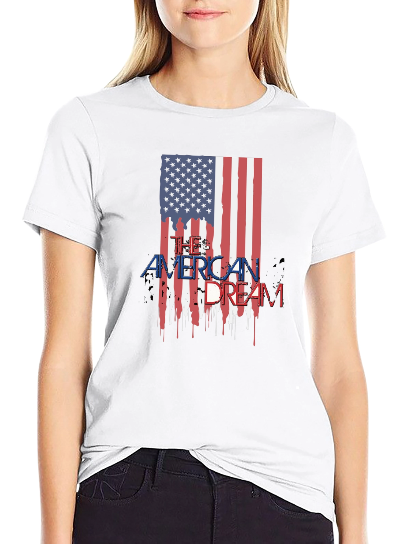 American Dream USA Flag Graphic T-Shirt