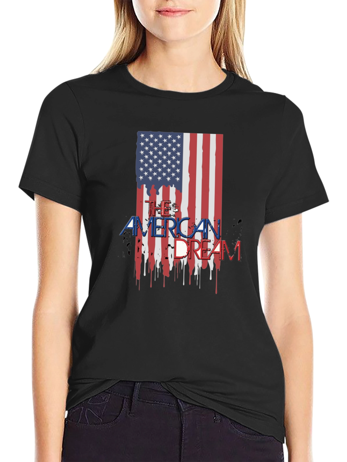 American Dream USA Flag Graphic T-Shirt