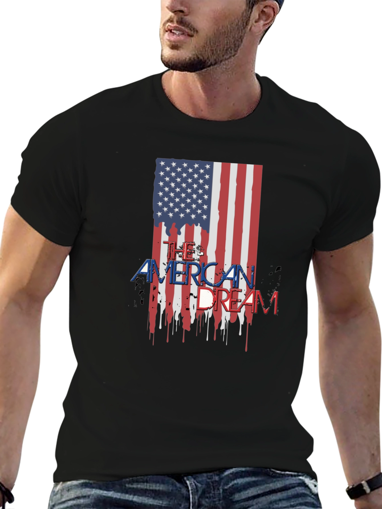 American Dream USA Flag Graphic T-Shirt