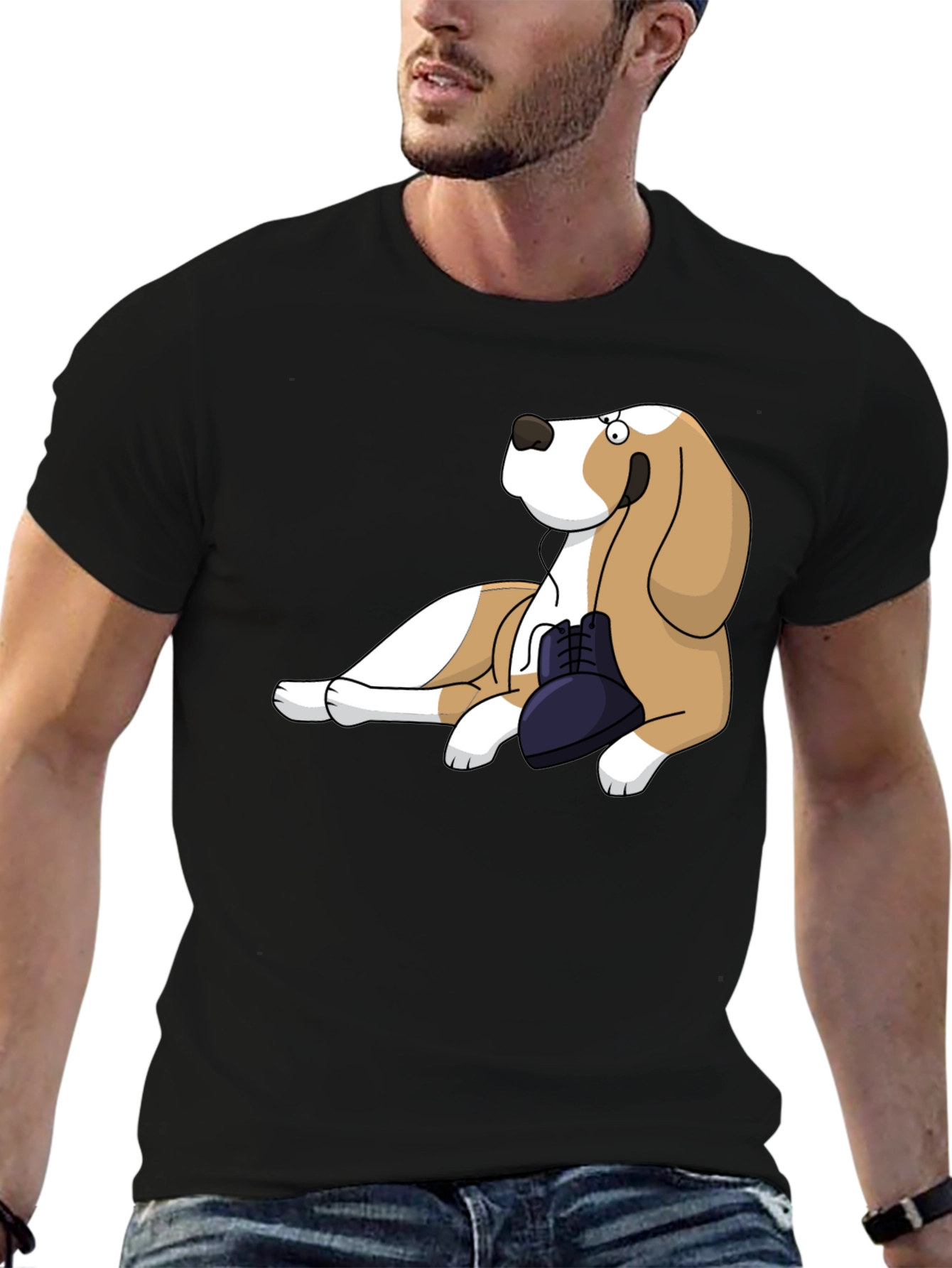 Dog with Shoe Graphic Tee