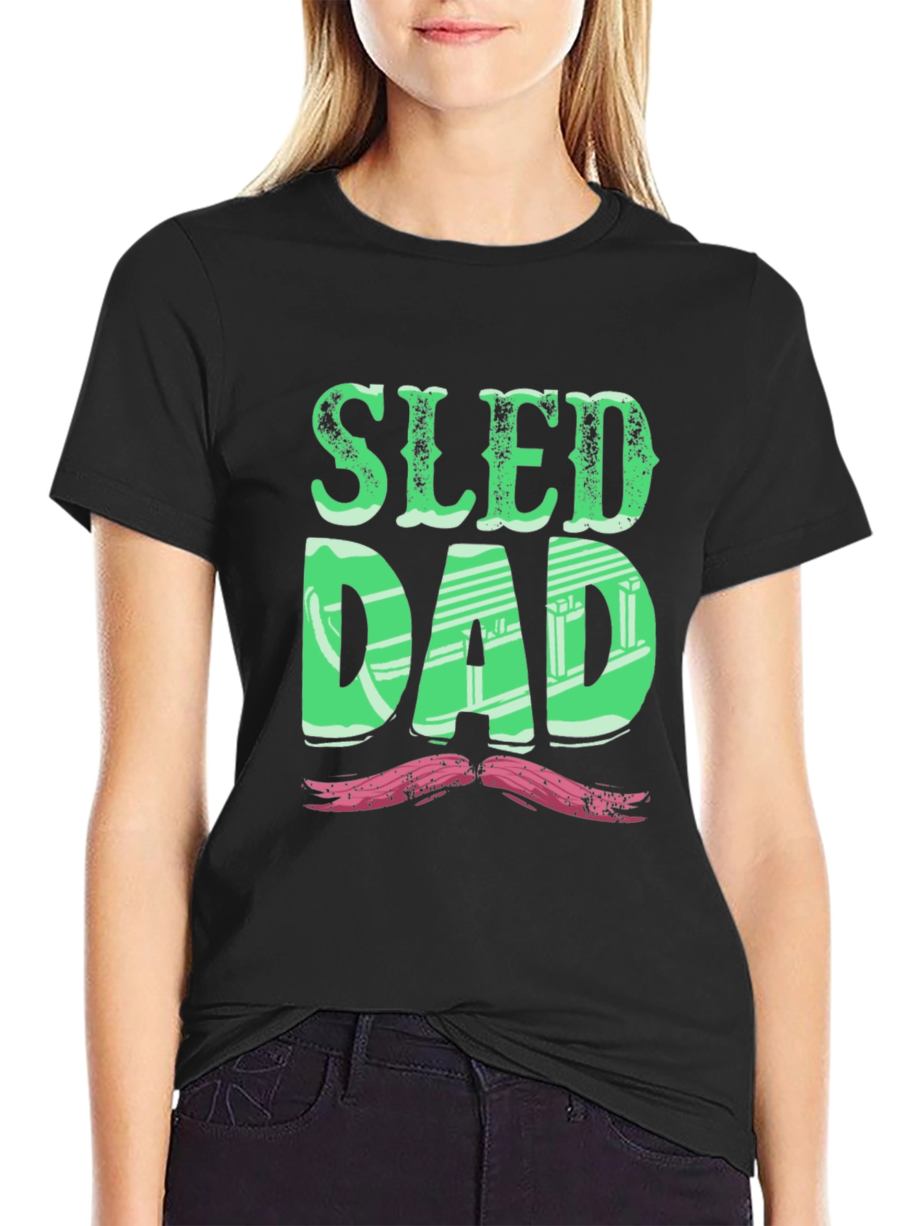 Sled Dad T-Shirt - Fun Winter Apparel