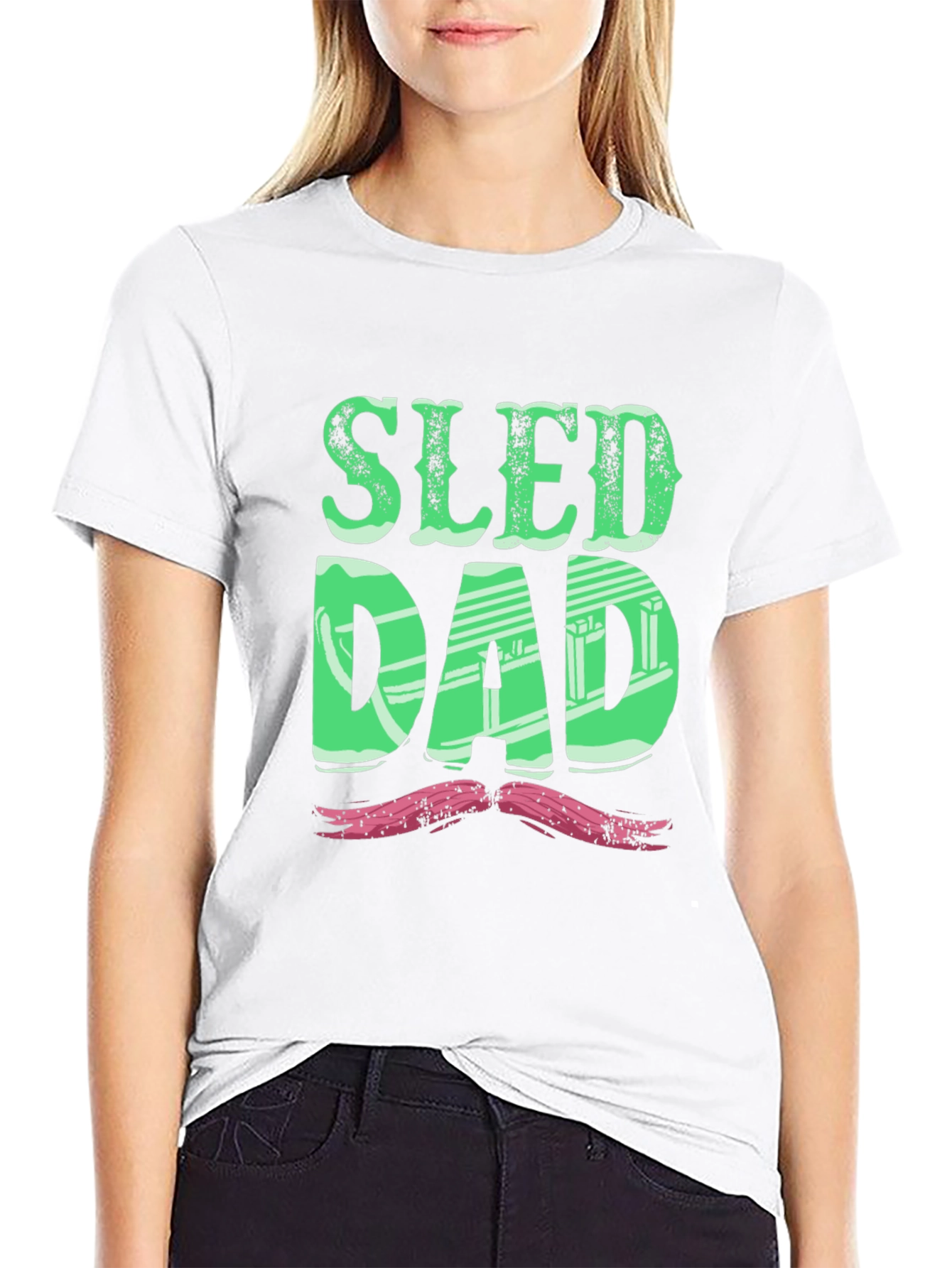 Sled Dad T-Shirt - Fun Winter Apparel