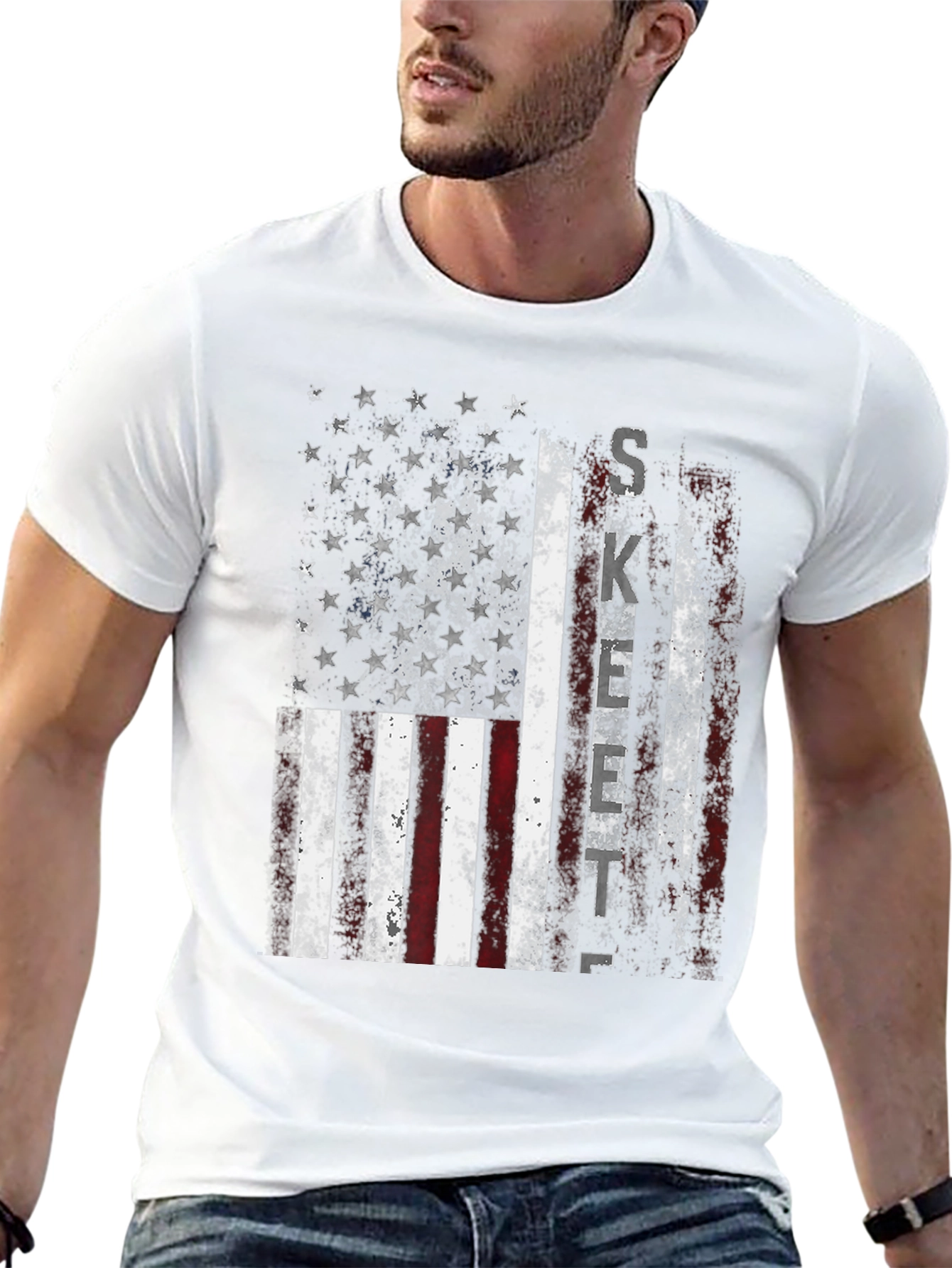 American Flag Skeet T-Shirt