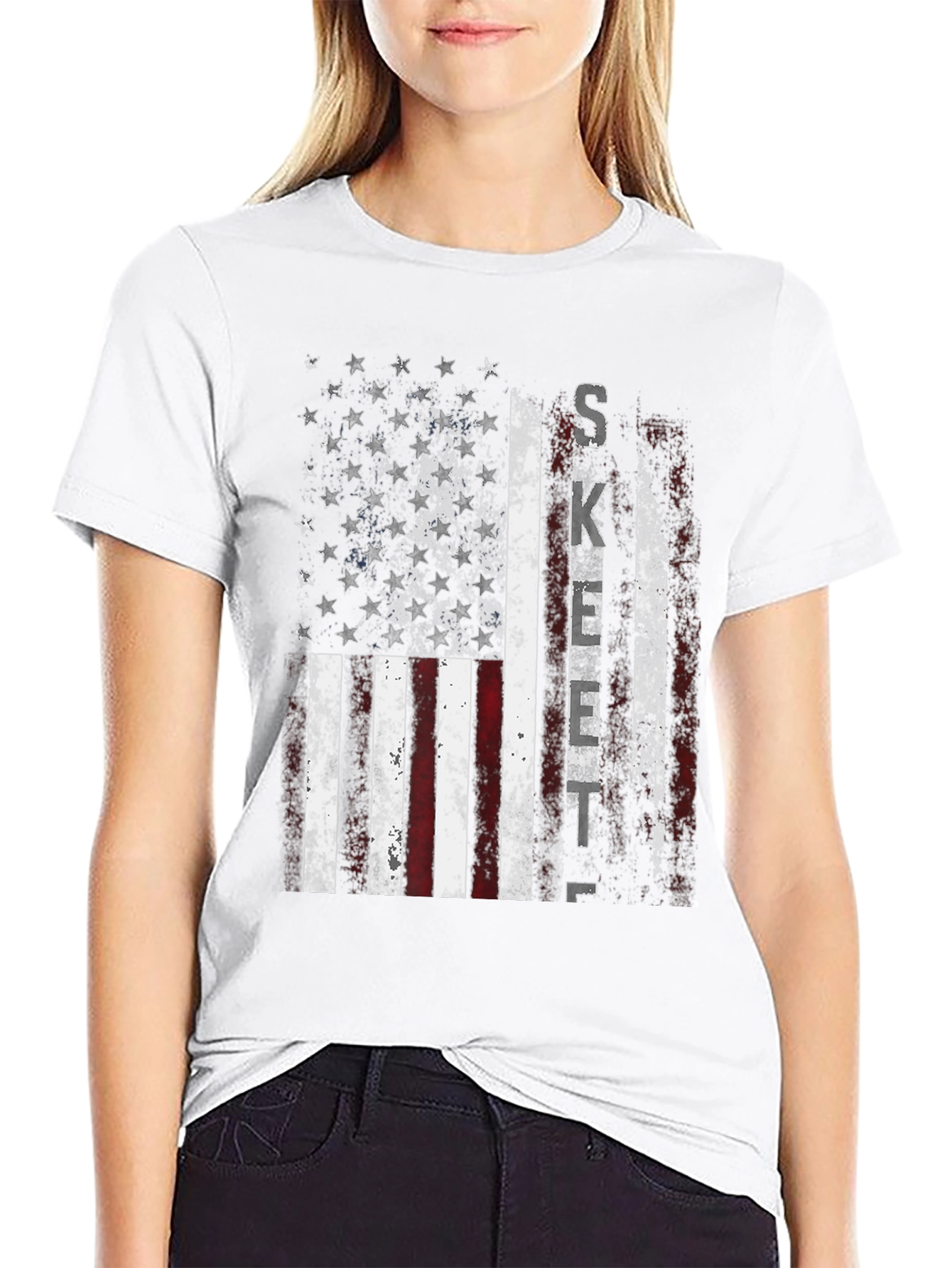 American Flag Skeet T-Shirt