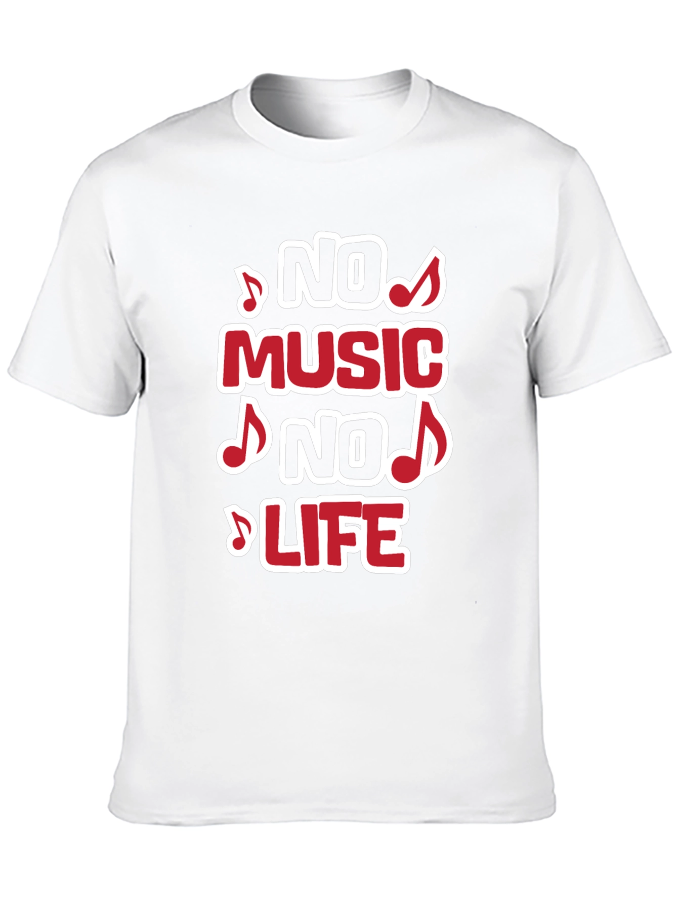 No Music No Life Graphic Tee - Black T-Shirt