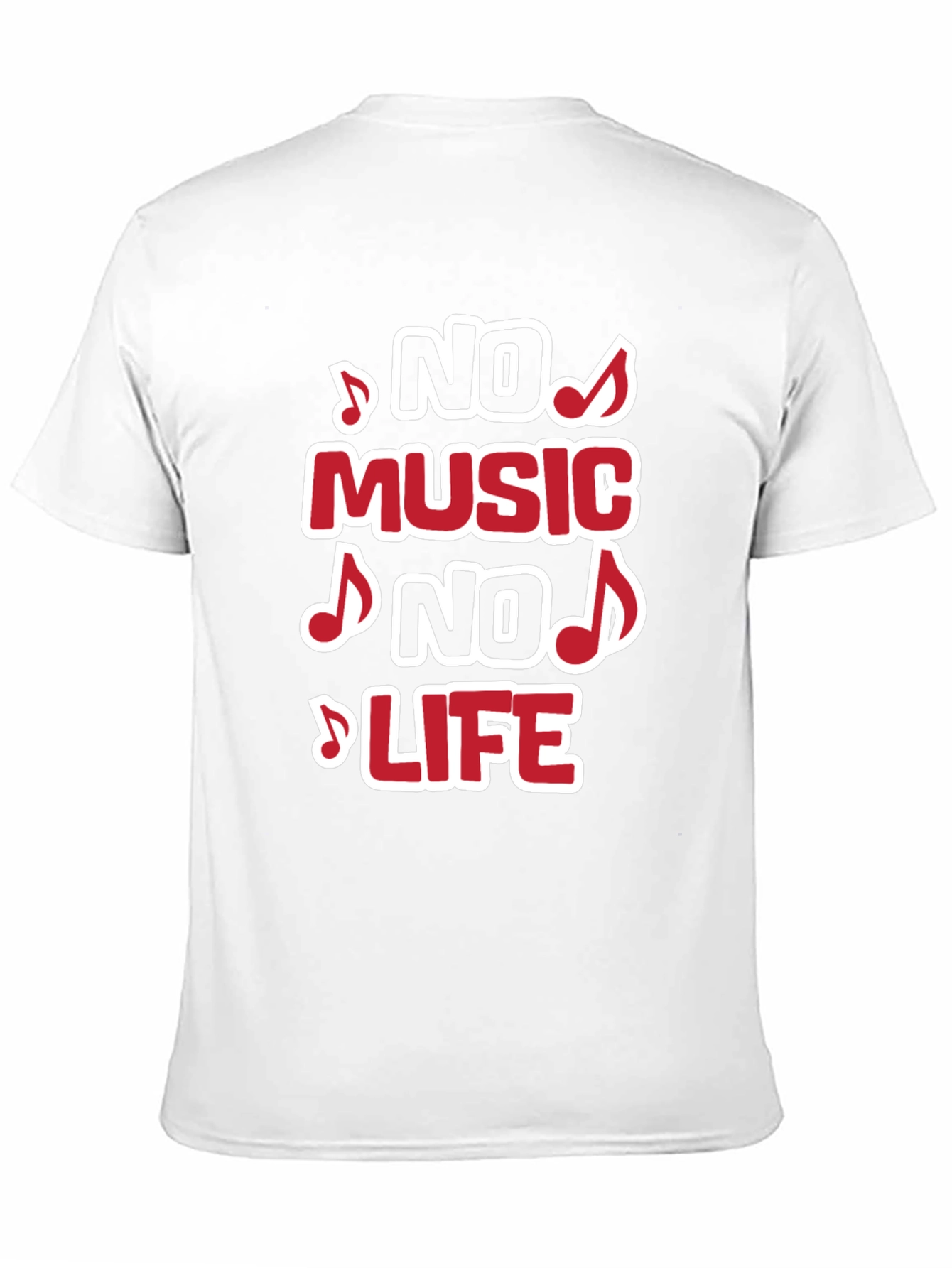 No Music No Life Graphic Tee - Black T-Shirt