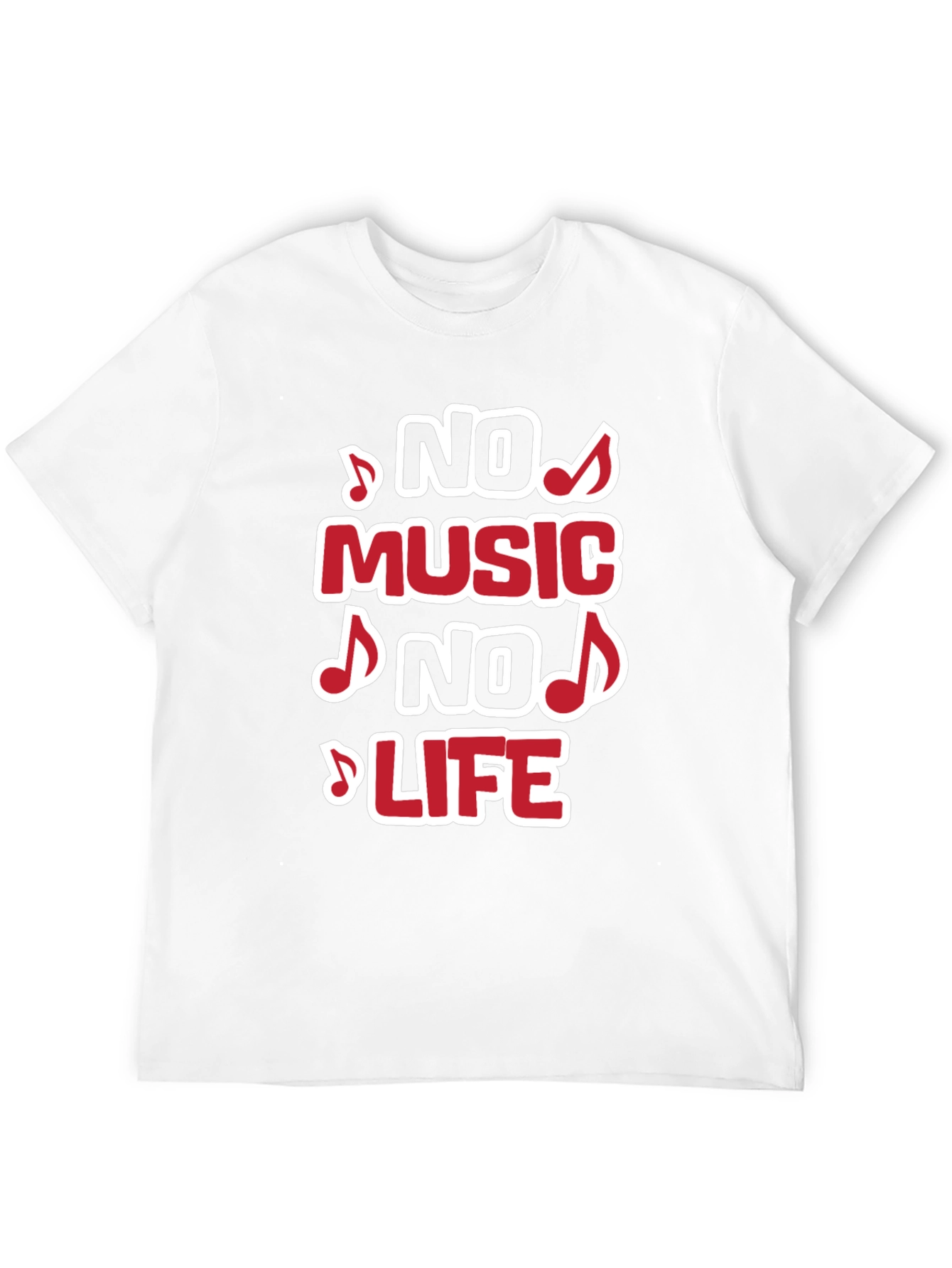 No Music No Life Graphic Tee - Black T-Shirt