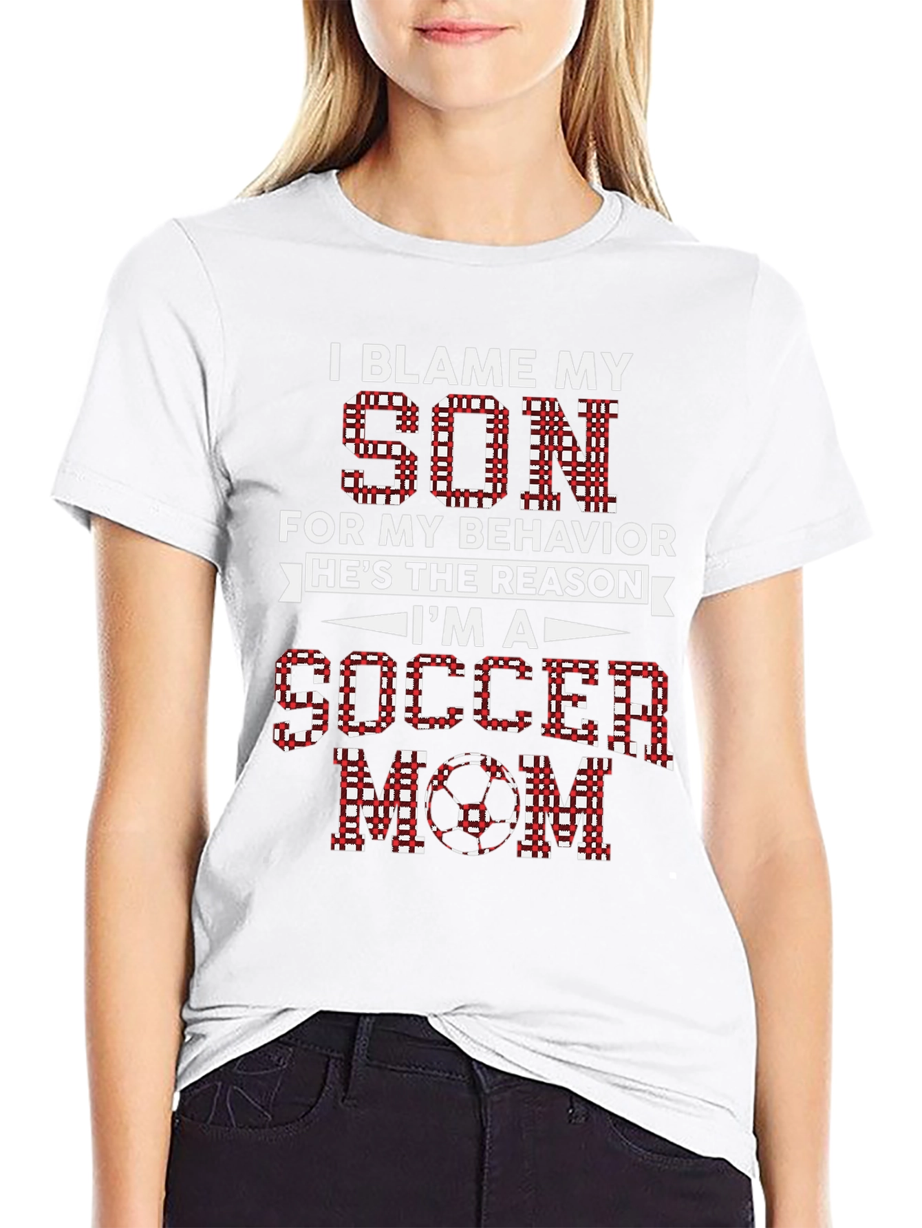 I Blame My Son Soccer Mom Graphic Tee