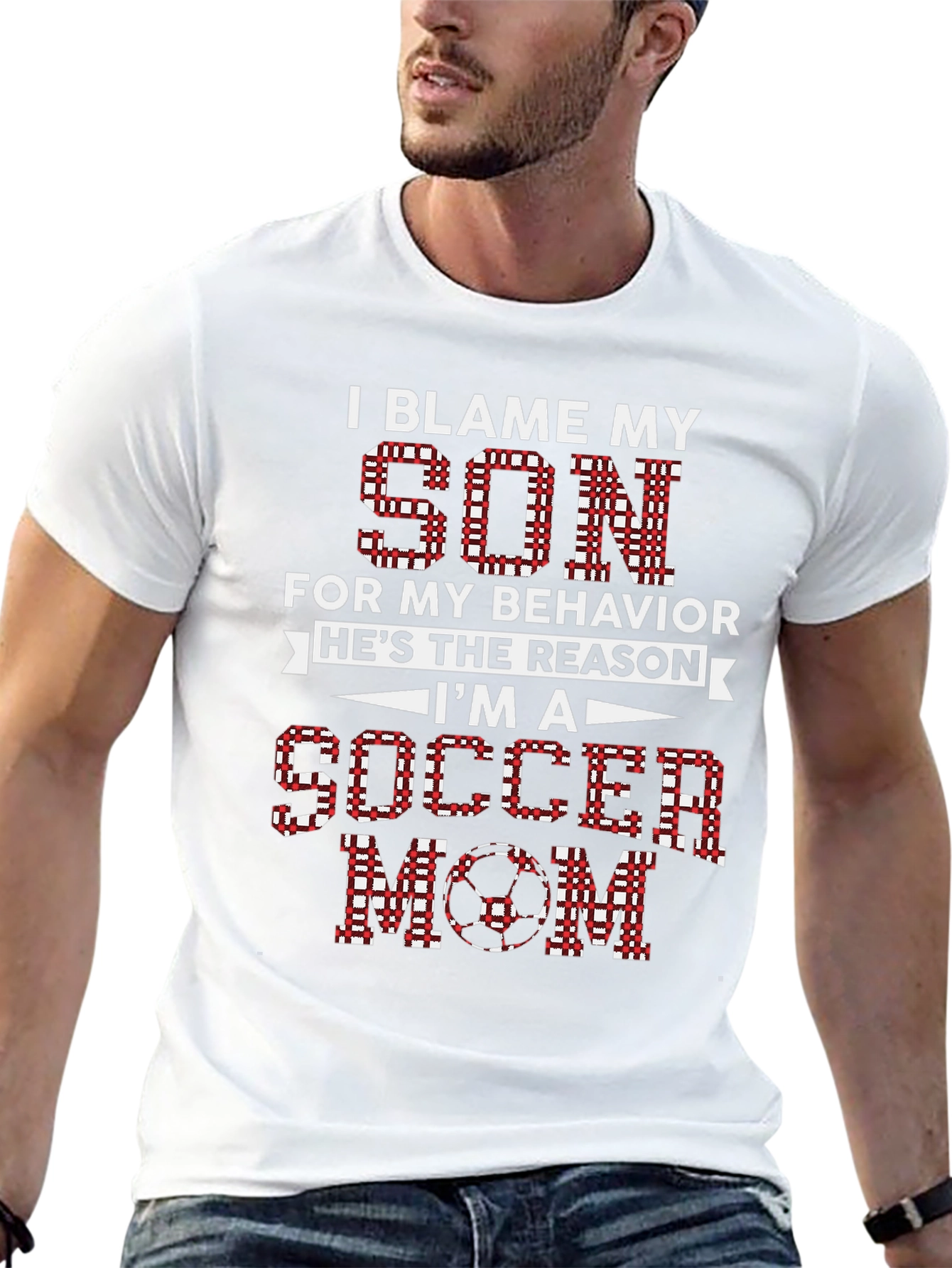 I Blame My Son Soccer Mom Graphic Tee