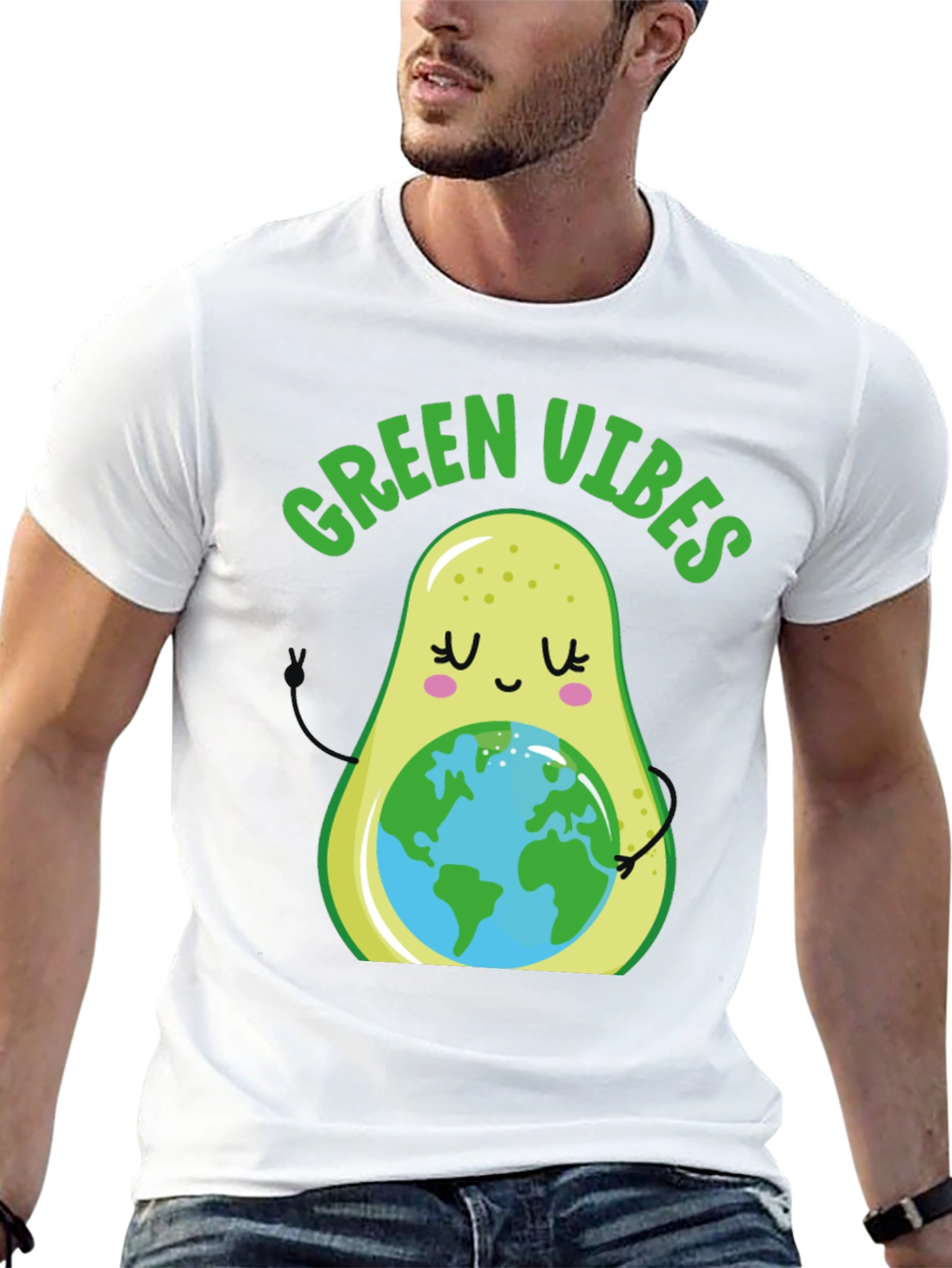 Green Vibes Avocado Earth T-Shirt