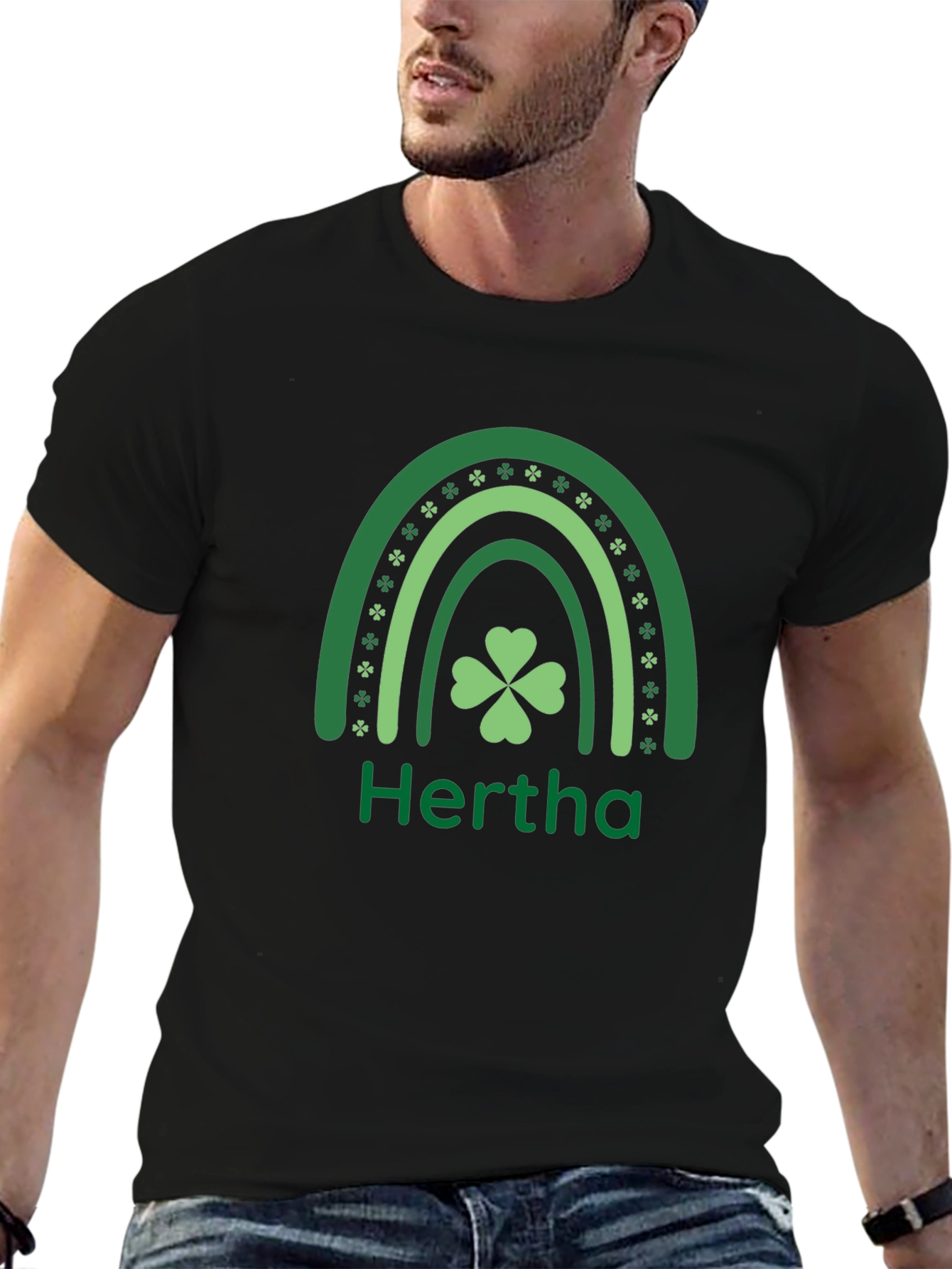 Hertha St. Patricks Day Shamrock Rainbow T-Shirt