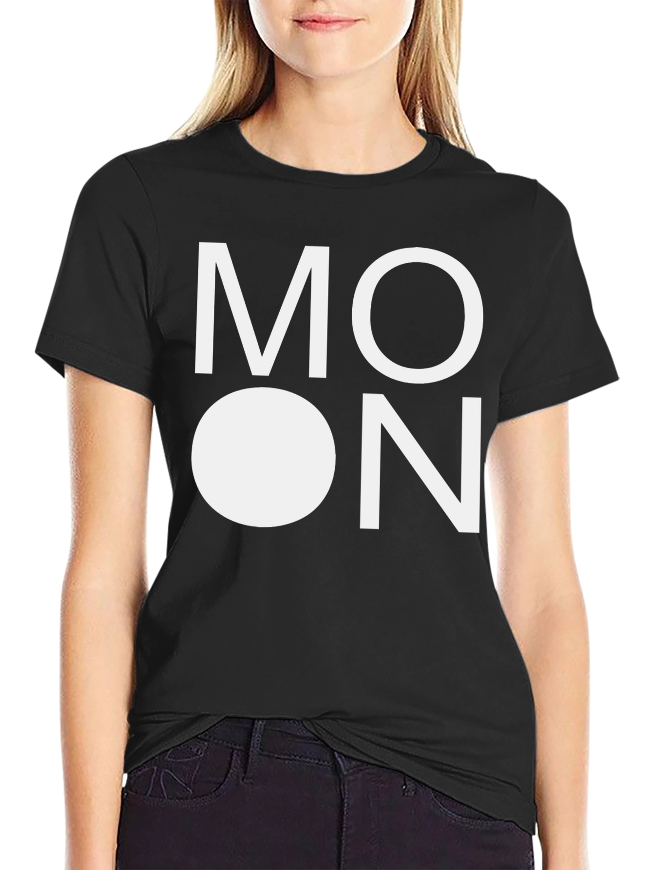 Moon Graphic Black T-Shirt
