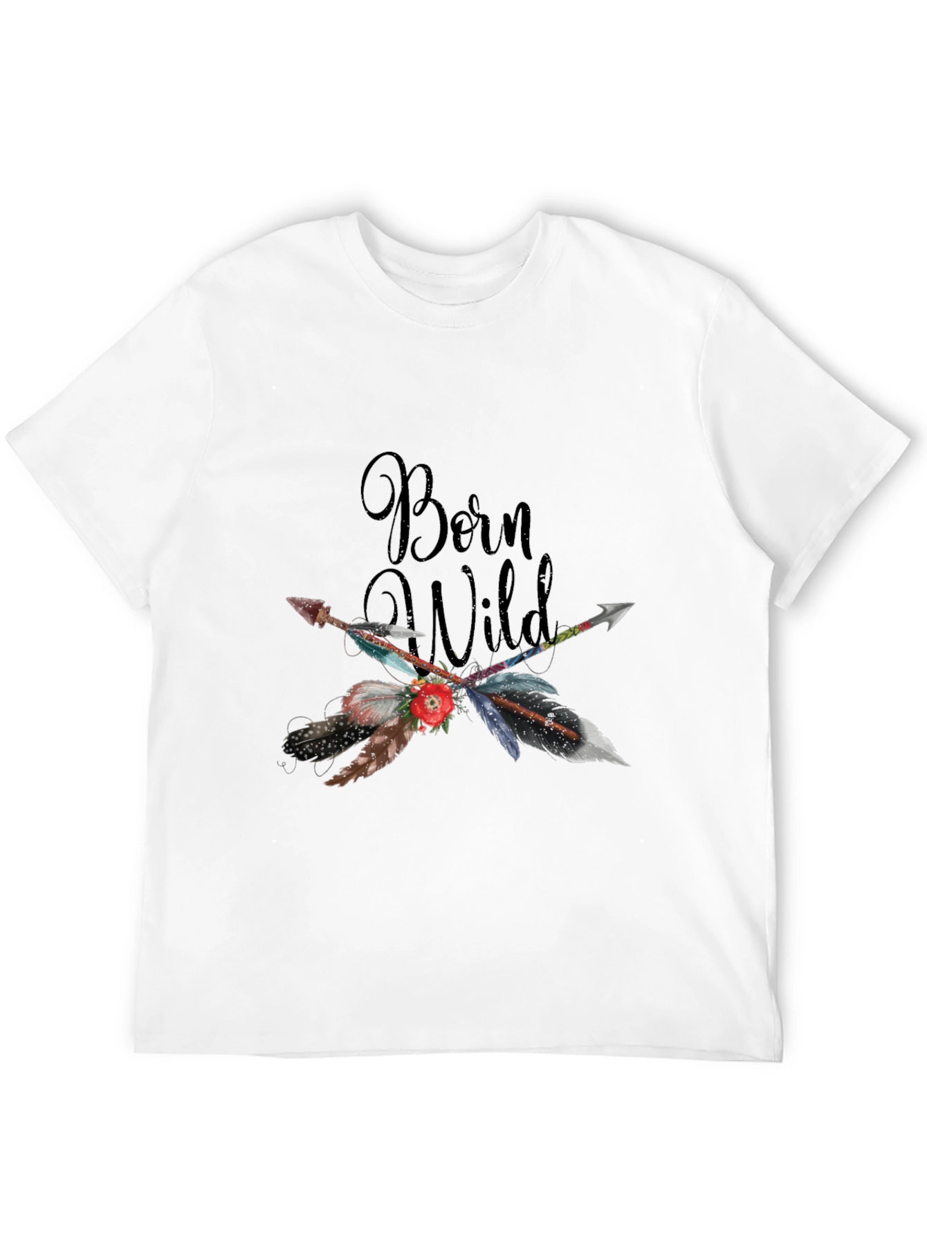 Born Wild Feather Arrow Graphic T-Shirt