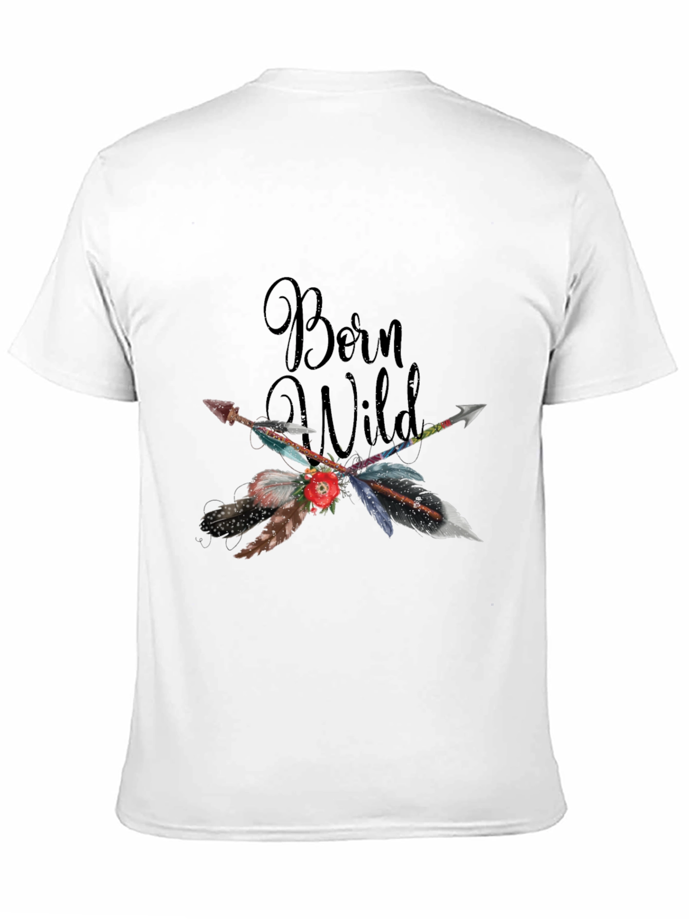Born Wild Feather Arrow Graphic T-Shirt