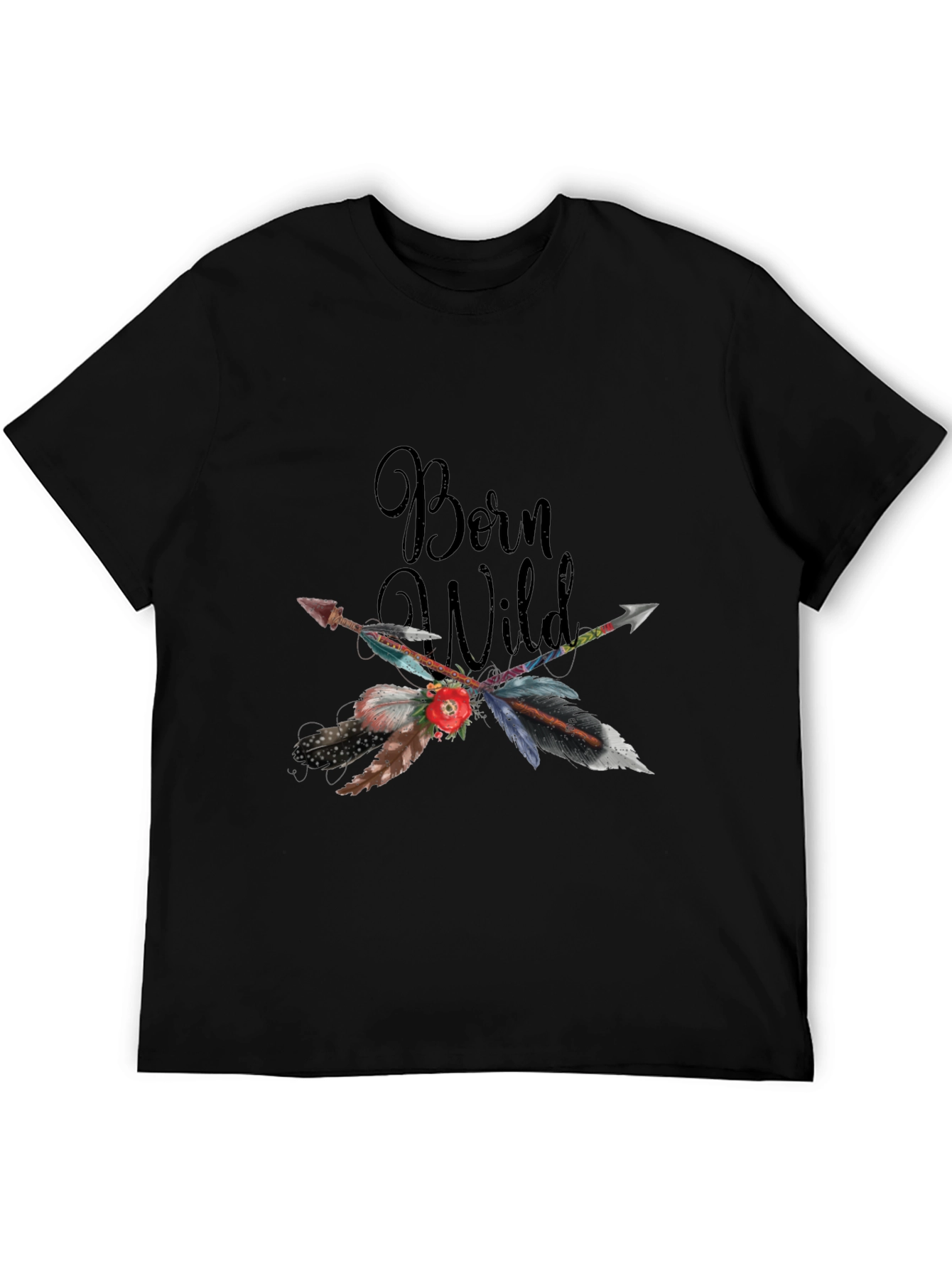 Born Wild Feather Arrow Graphic T-Shirt