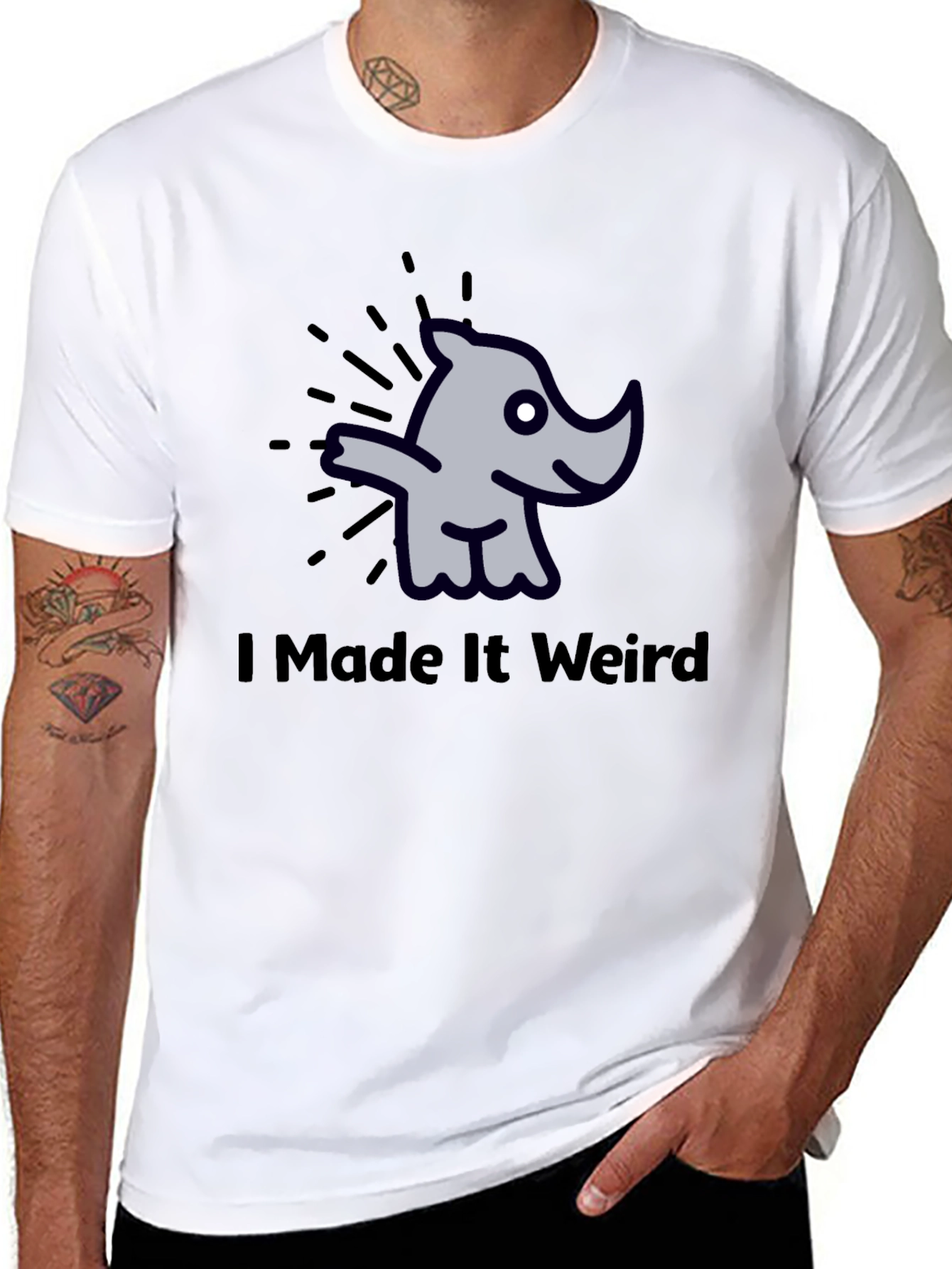 I Made It Weird Rhino Graphic T-Shirt