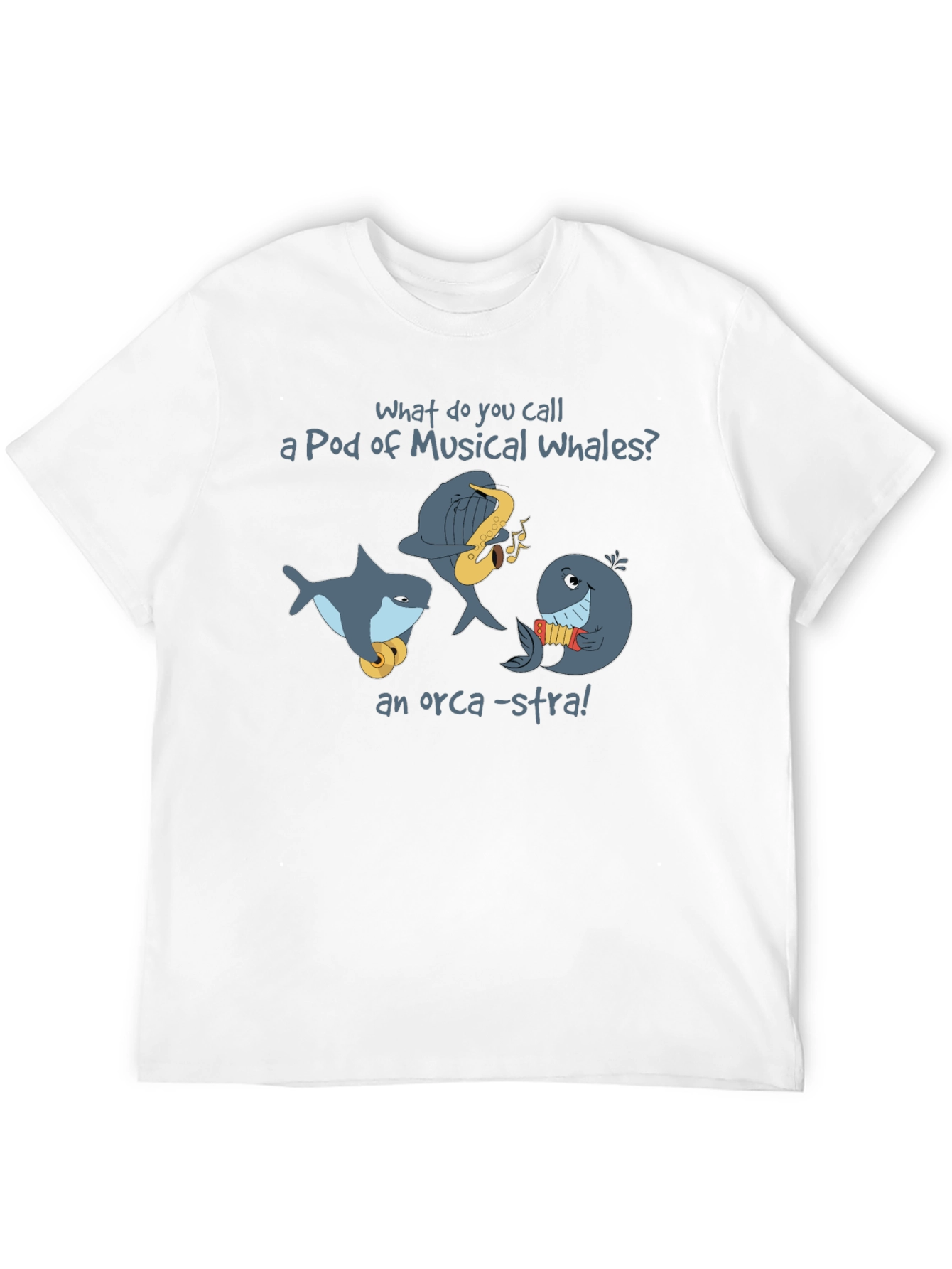 Musical Whale Pun T-Shirt - Orca-stra