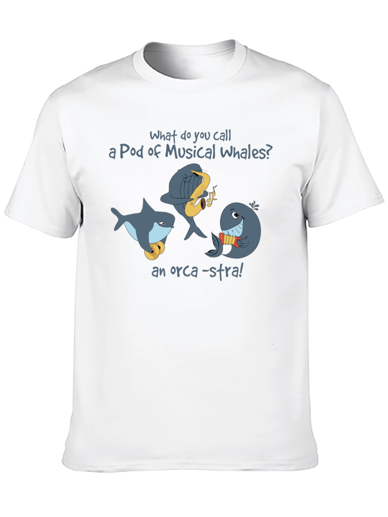Musical Whale Pun T-Shirt - Orca-stra