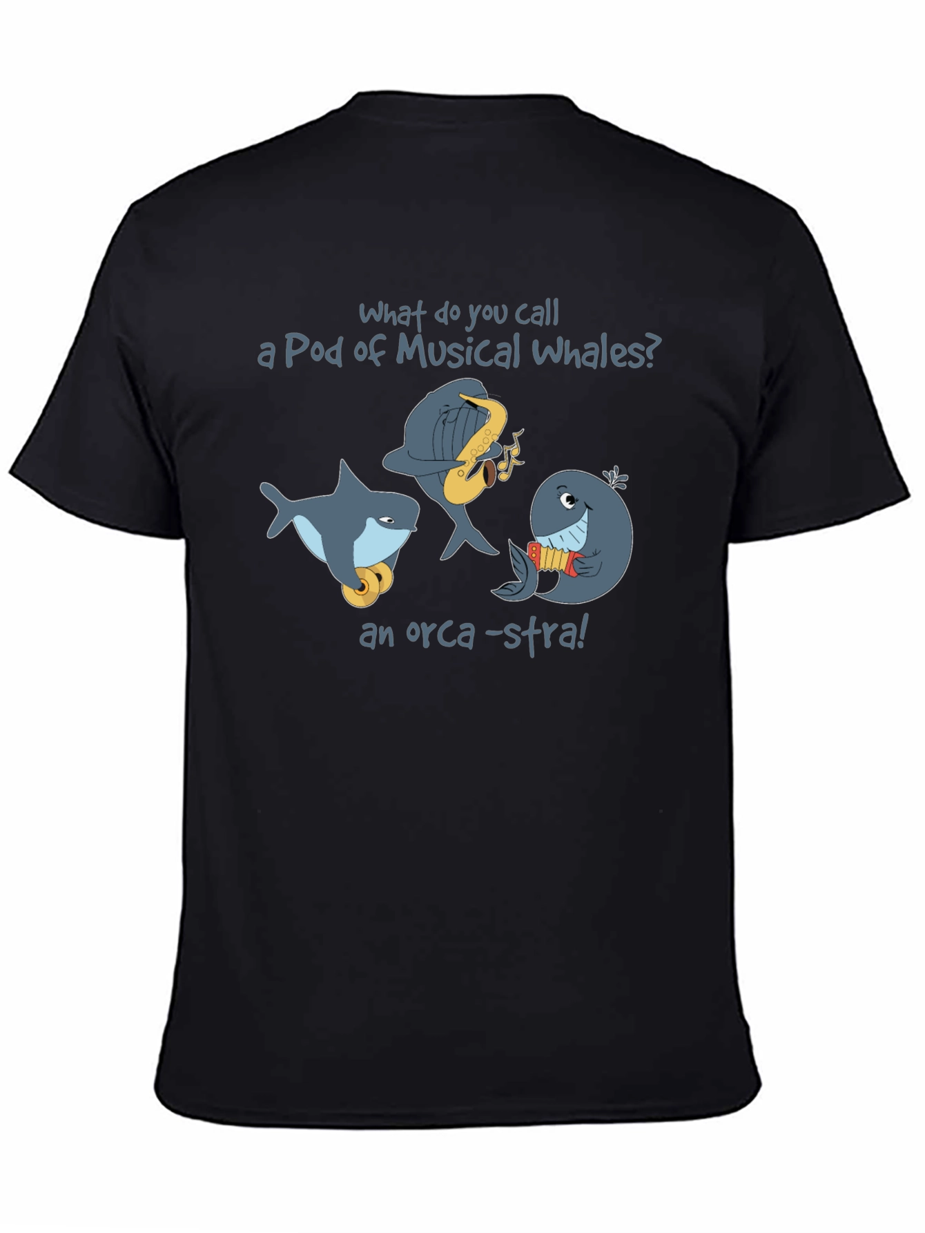 Musical Whale Pun T-Shirt - Orca-stra