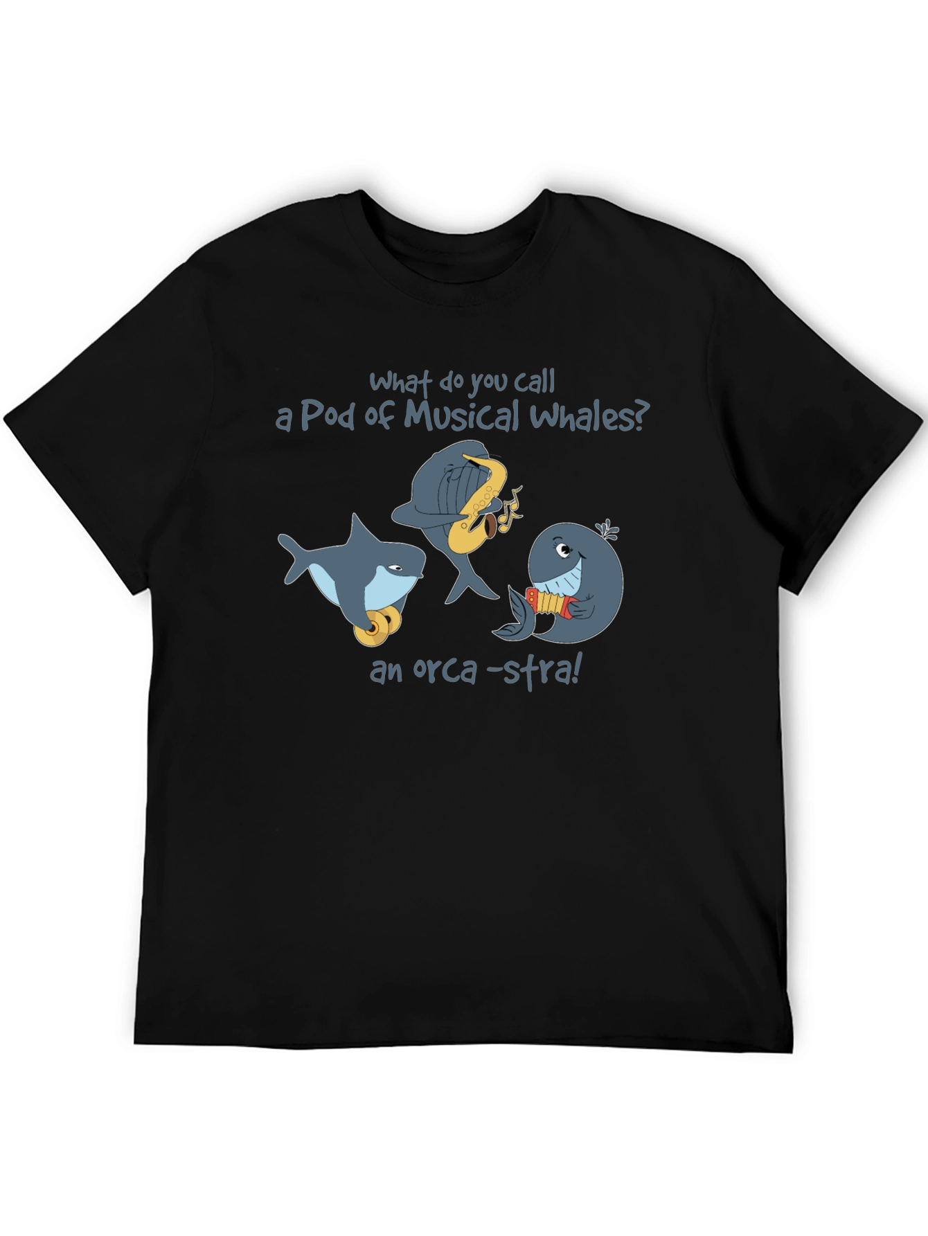 Musical Whale Pun T-Shirt - Orca-stra
