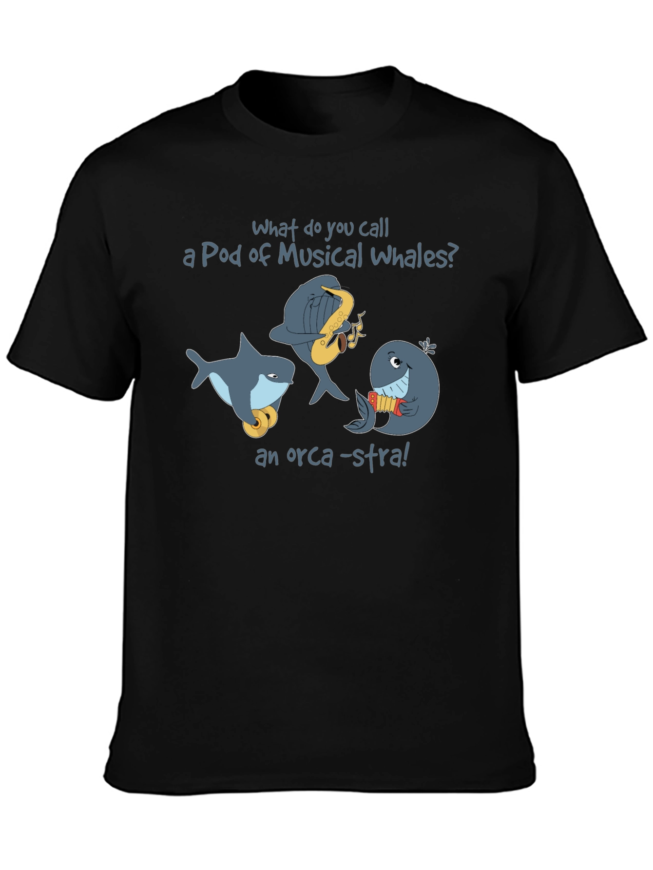 Musical Whale Pun T-Shirt - Orca-stra