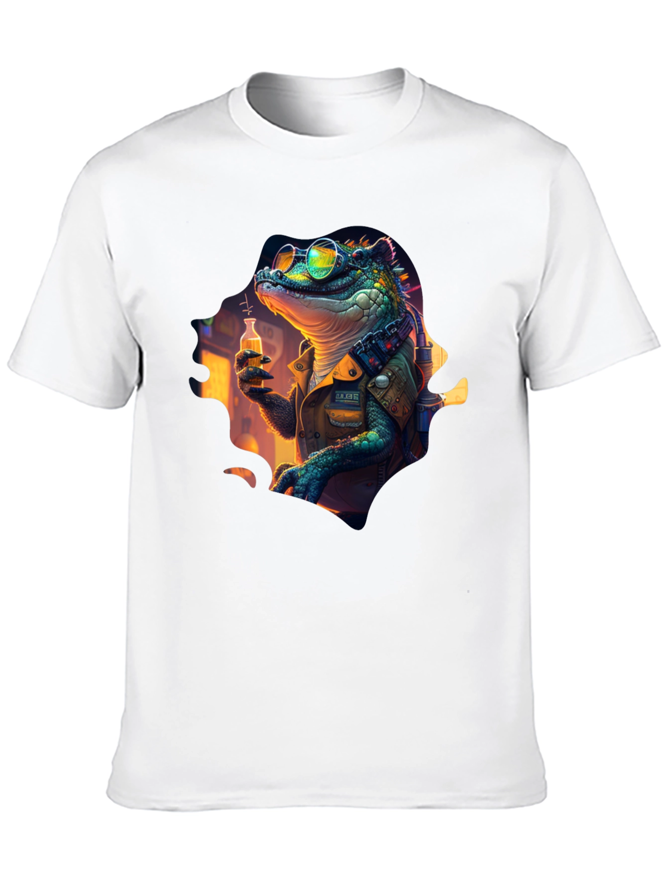 Lizard Scientist Graphic Tee - Black T-Shirt