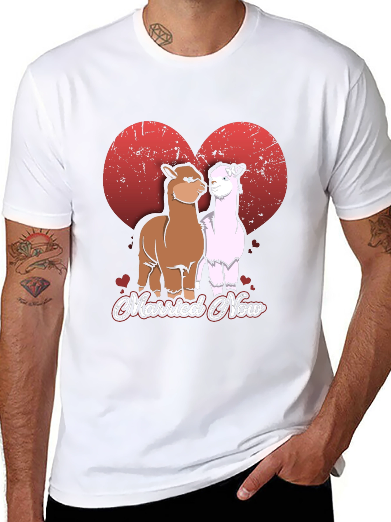 Married Now Alpaca Couple T-Shirt