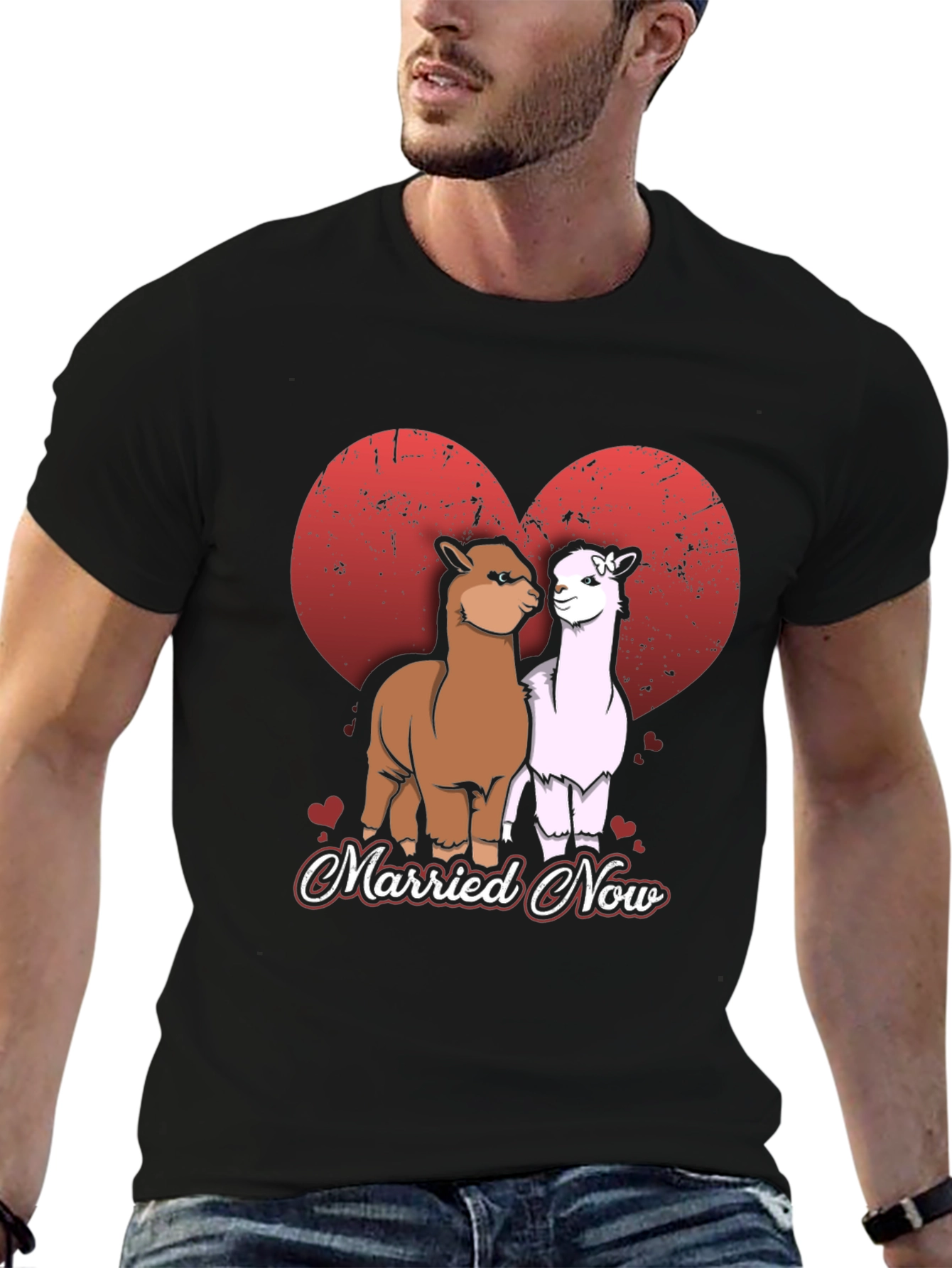 Married Now Alpaca Couple T-Shirt