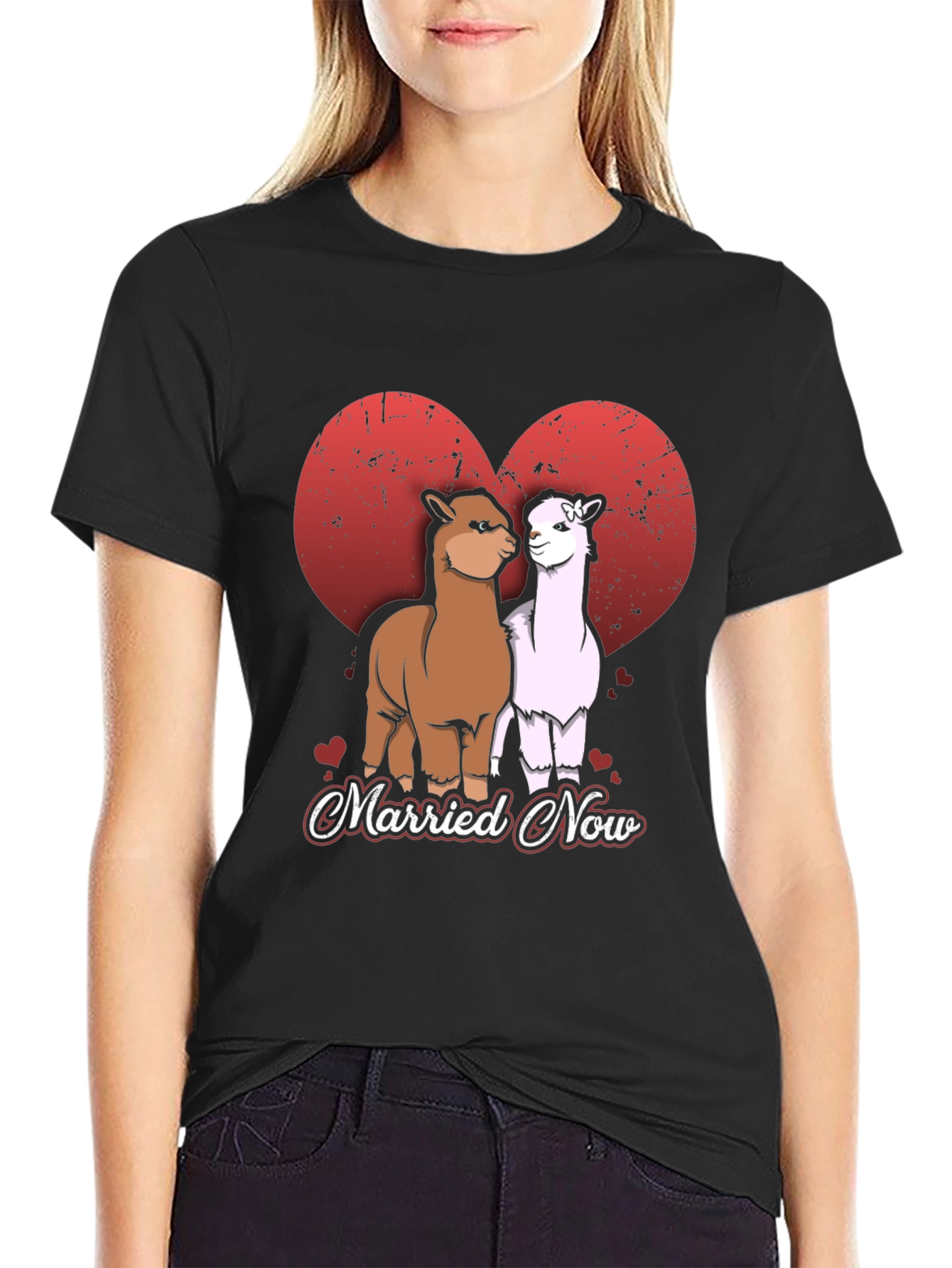 Married Now Alpaca Couple T-Shirt