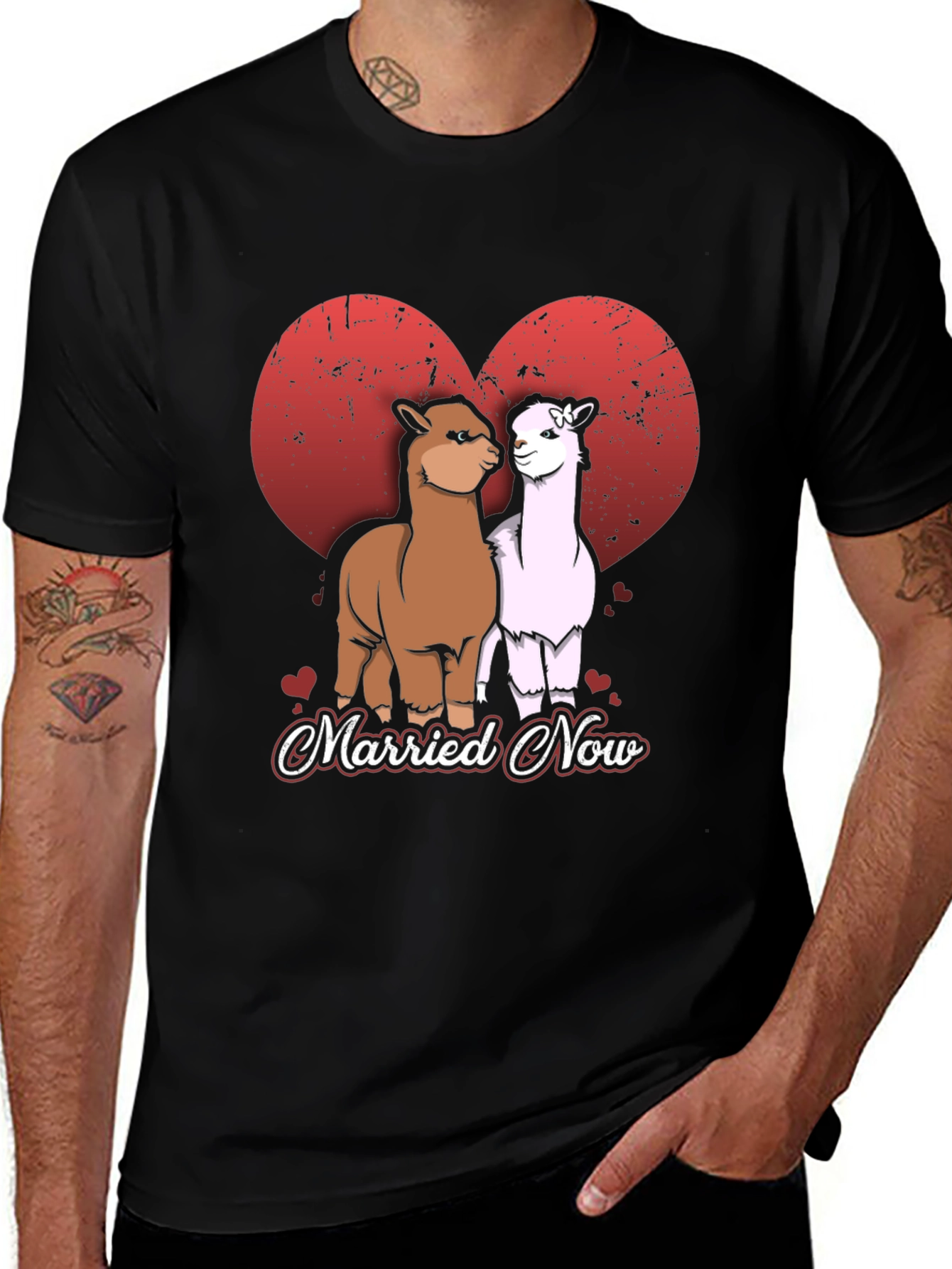 Married Now Alpaca Couple T-Shirt