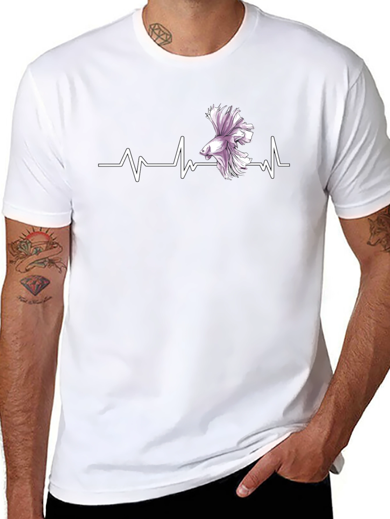 Betta Fish Heartbeat T-Shirt - Unique Graphic Tee
