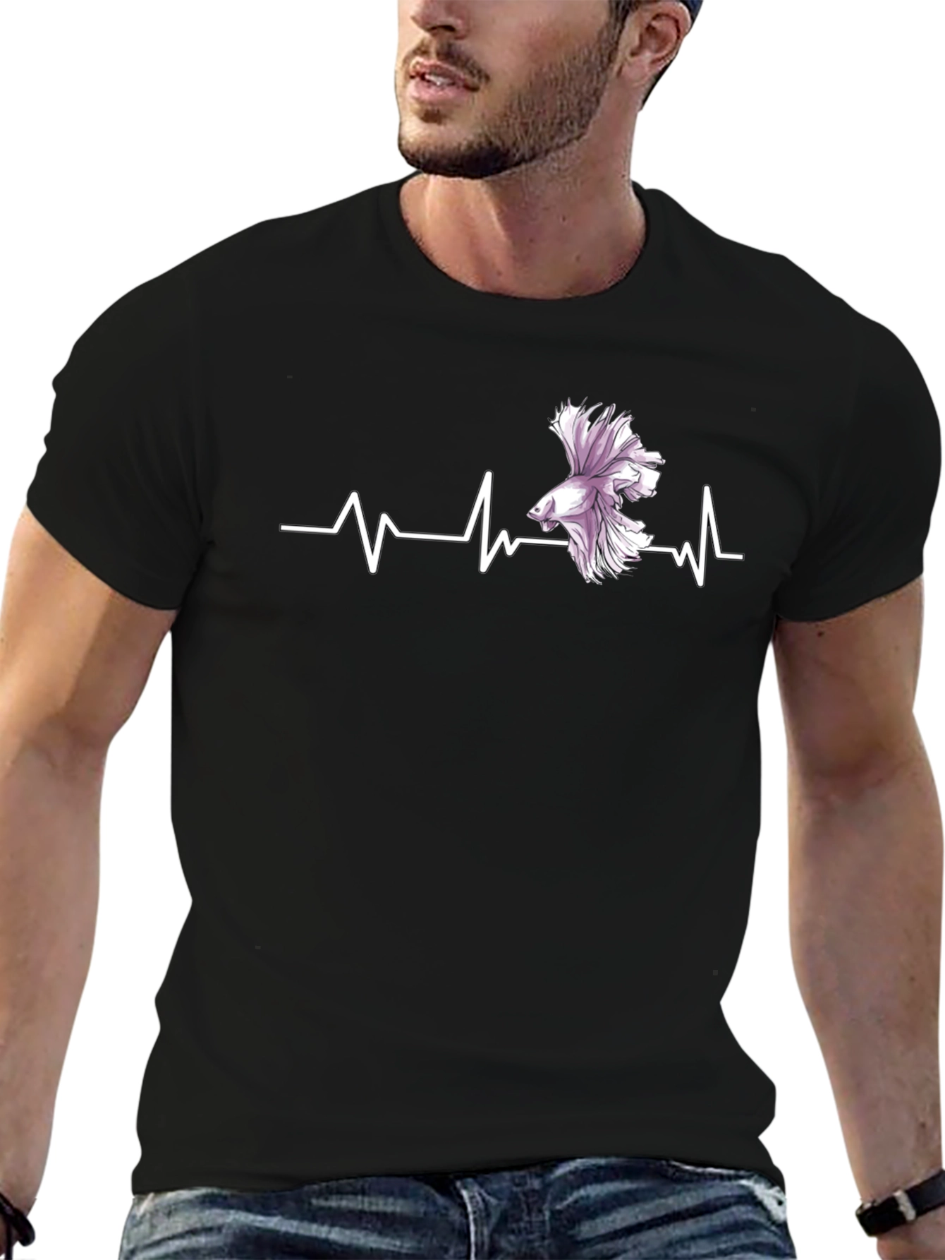 Betta Fish Heartbeat T-Shirt - Unique Graphic Tee
