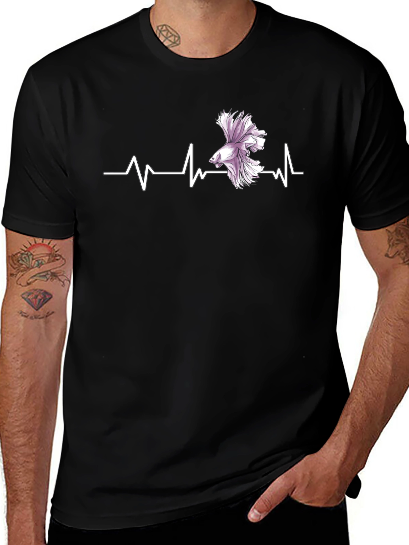 Betta Fish Heartbeat T-Shirt - Unique Graphic Tee